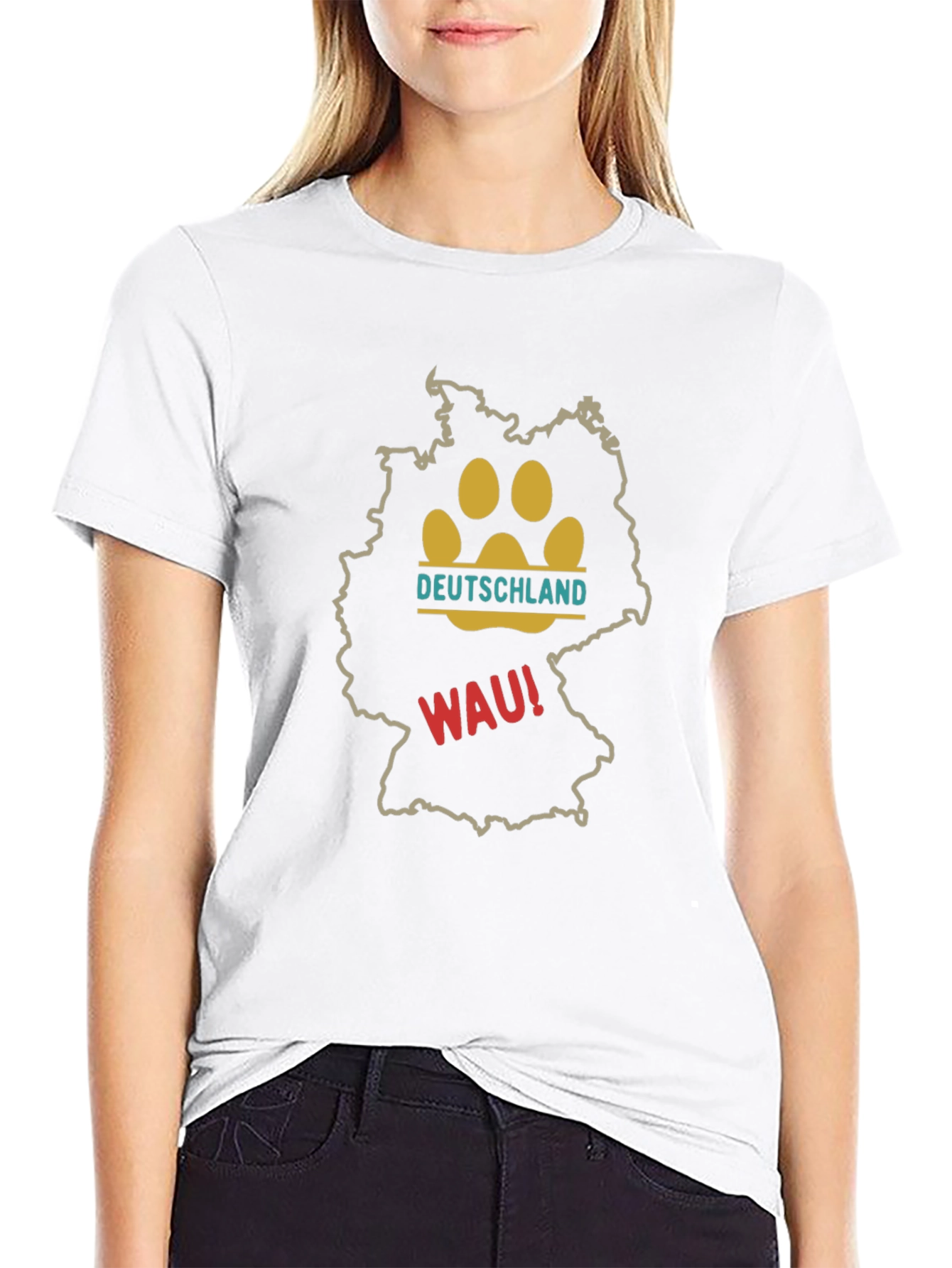 Deutschland Paw Print Graphic Tee
