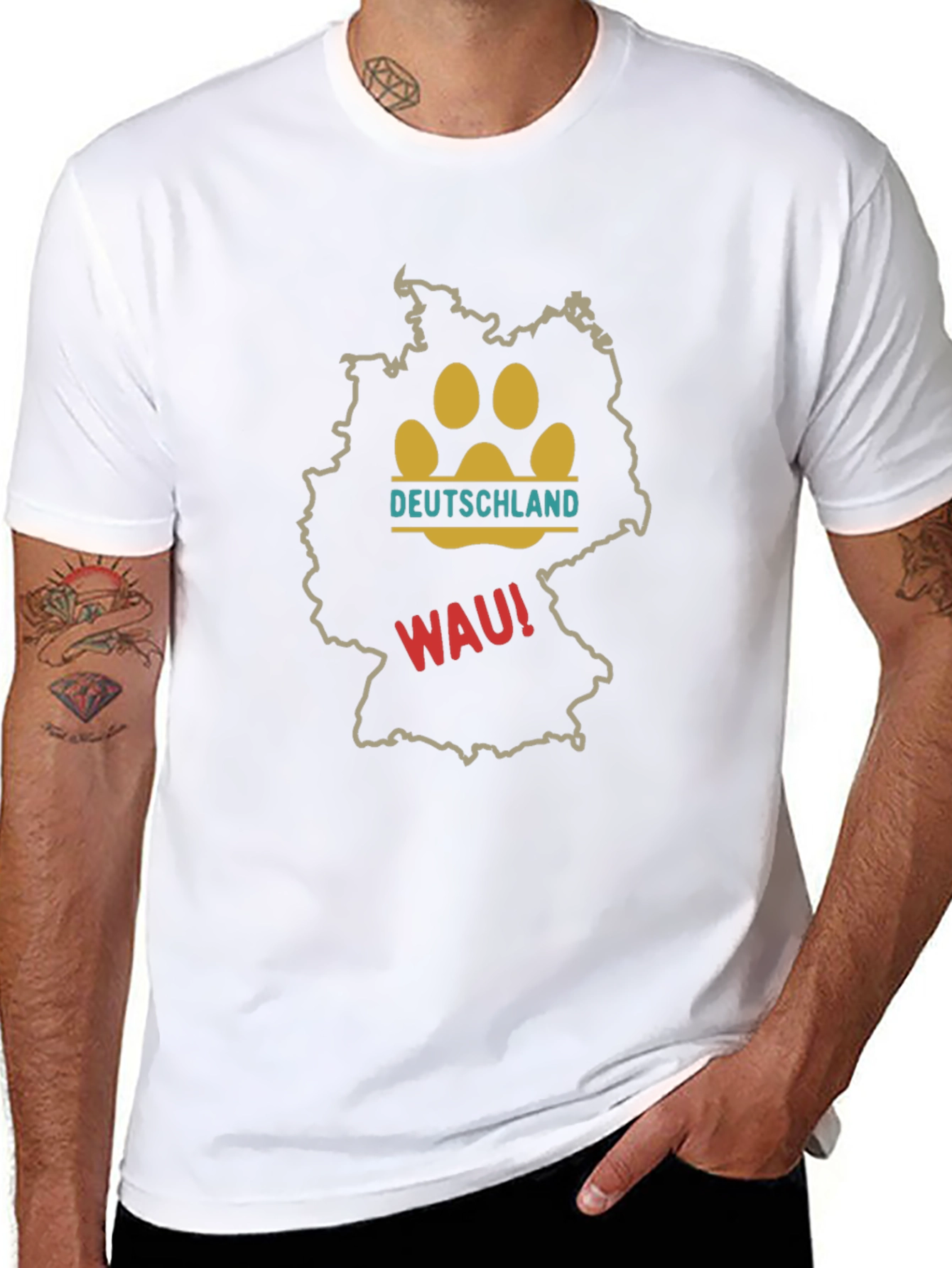 Deutschland Paw Print Graphic Tee