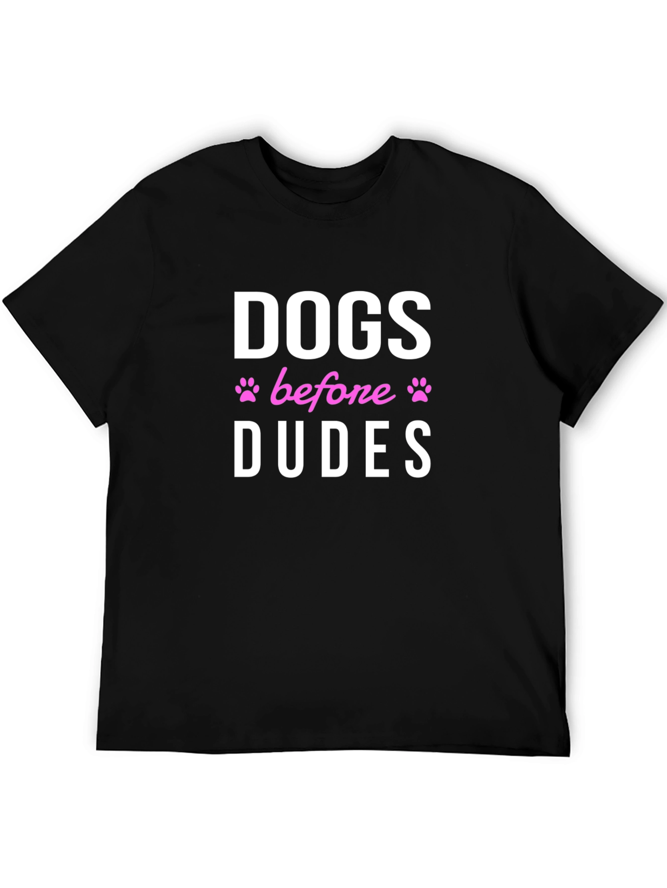 Dogs Before Dudes Black Graphic Tee