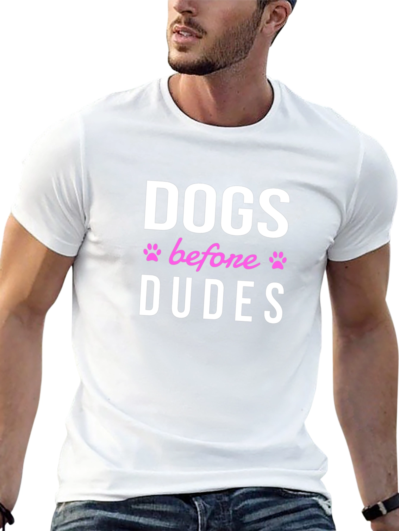 Dogs Before Dudes Black Graphic Tee
