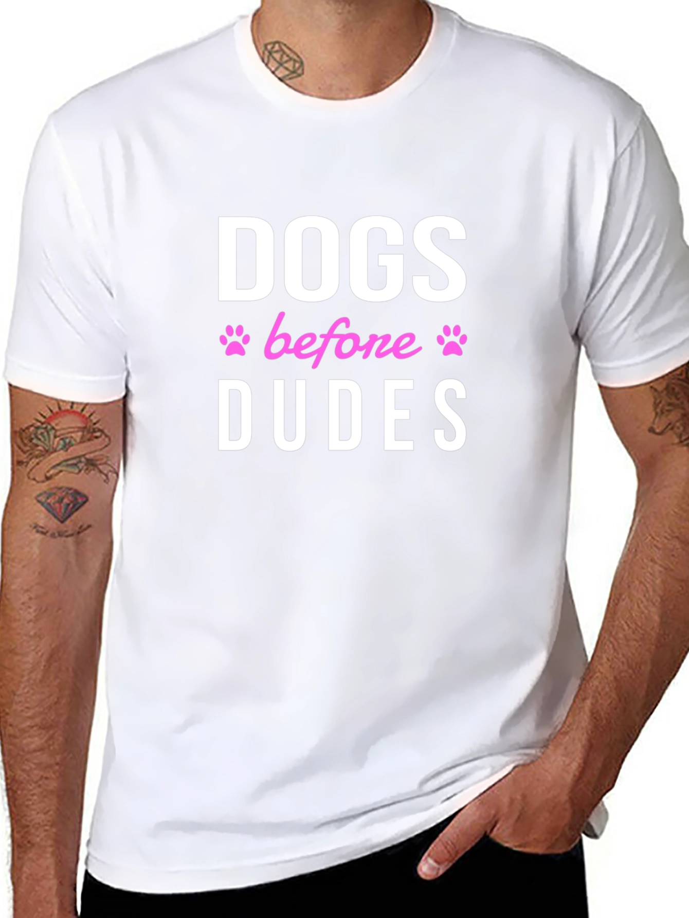 Dogs Before Dudes Black Graphic Tee