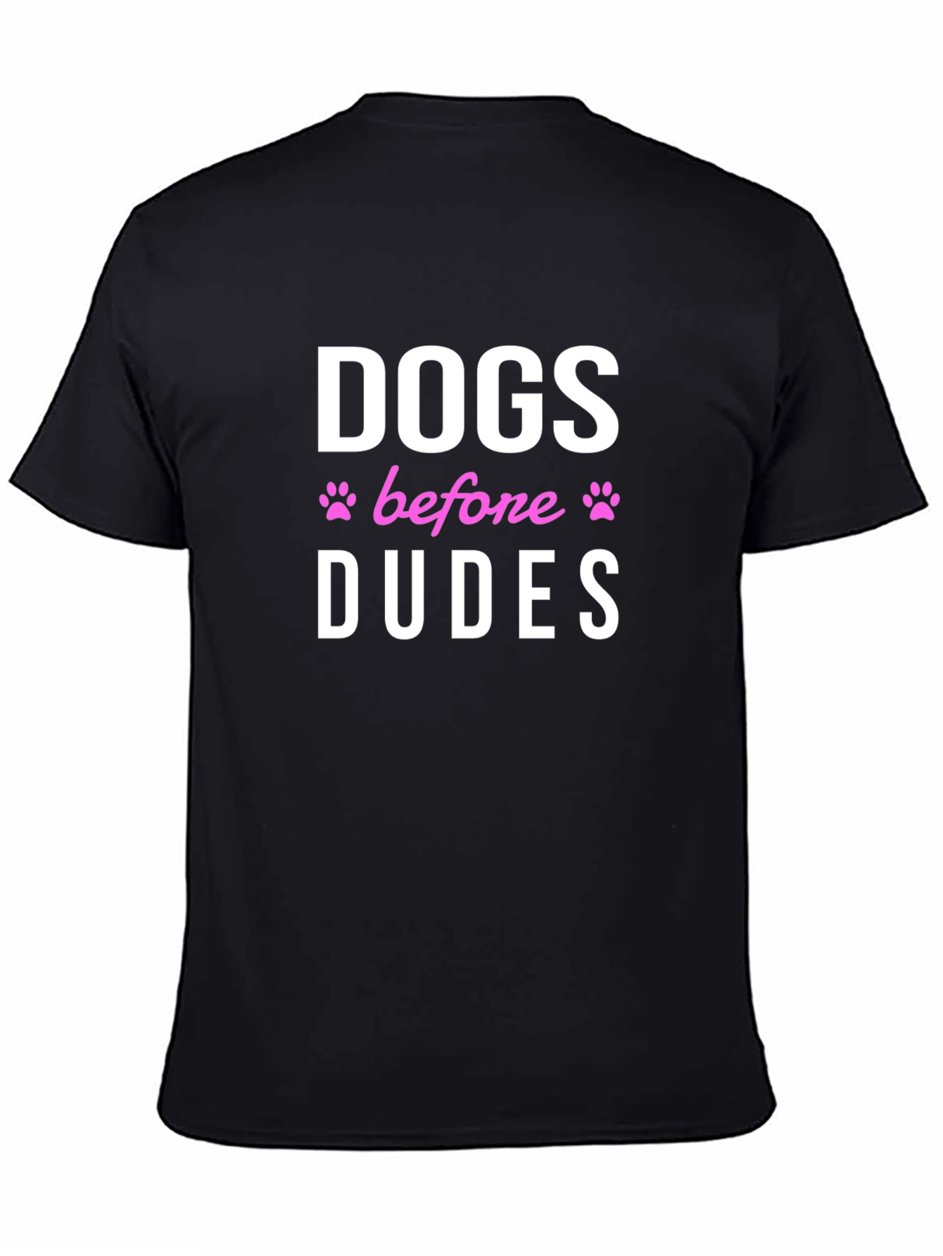 Dogs Before Dudes Black Graphic Tee