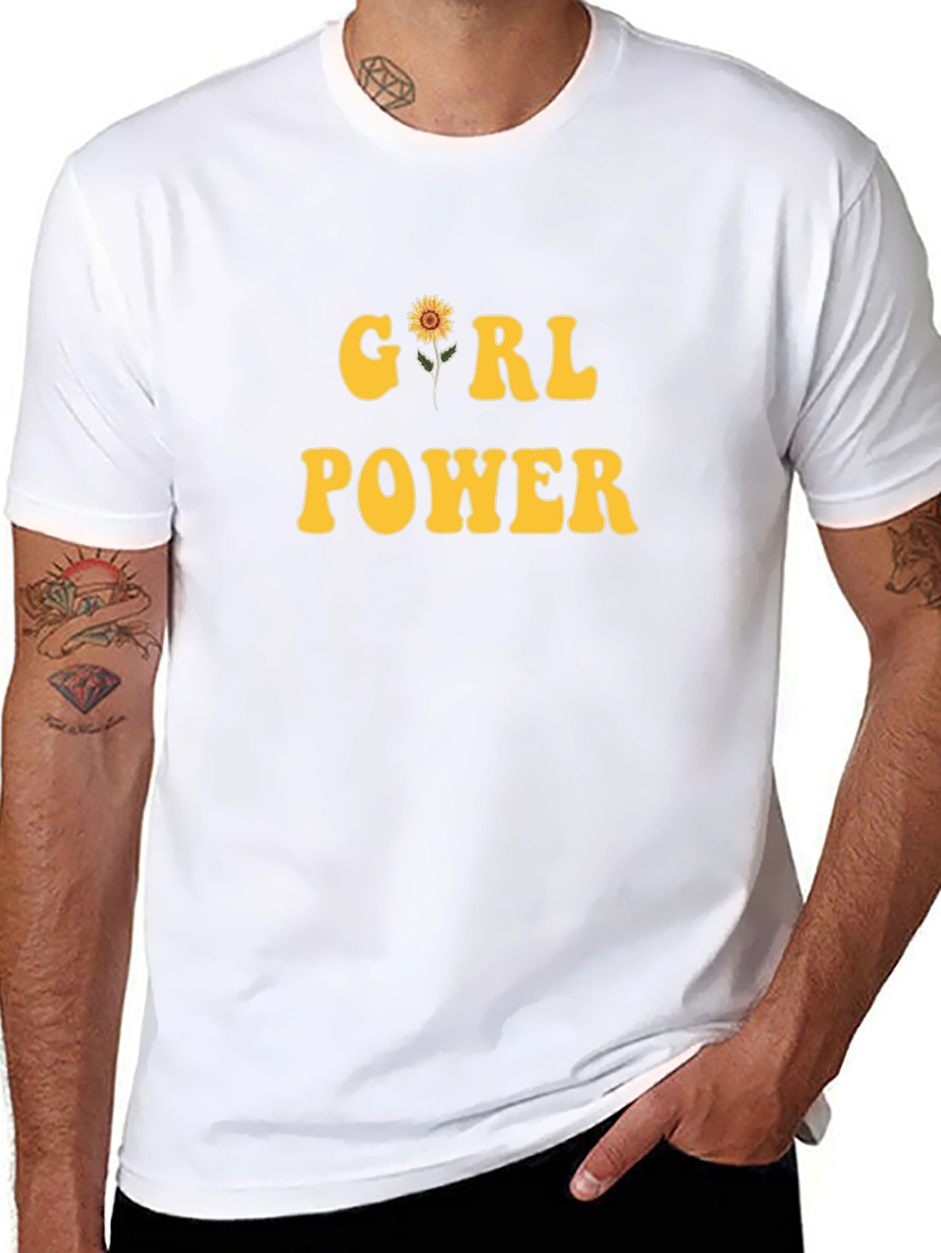 Girl Power Sunflower Graphic Tee