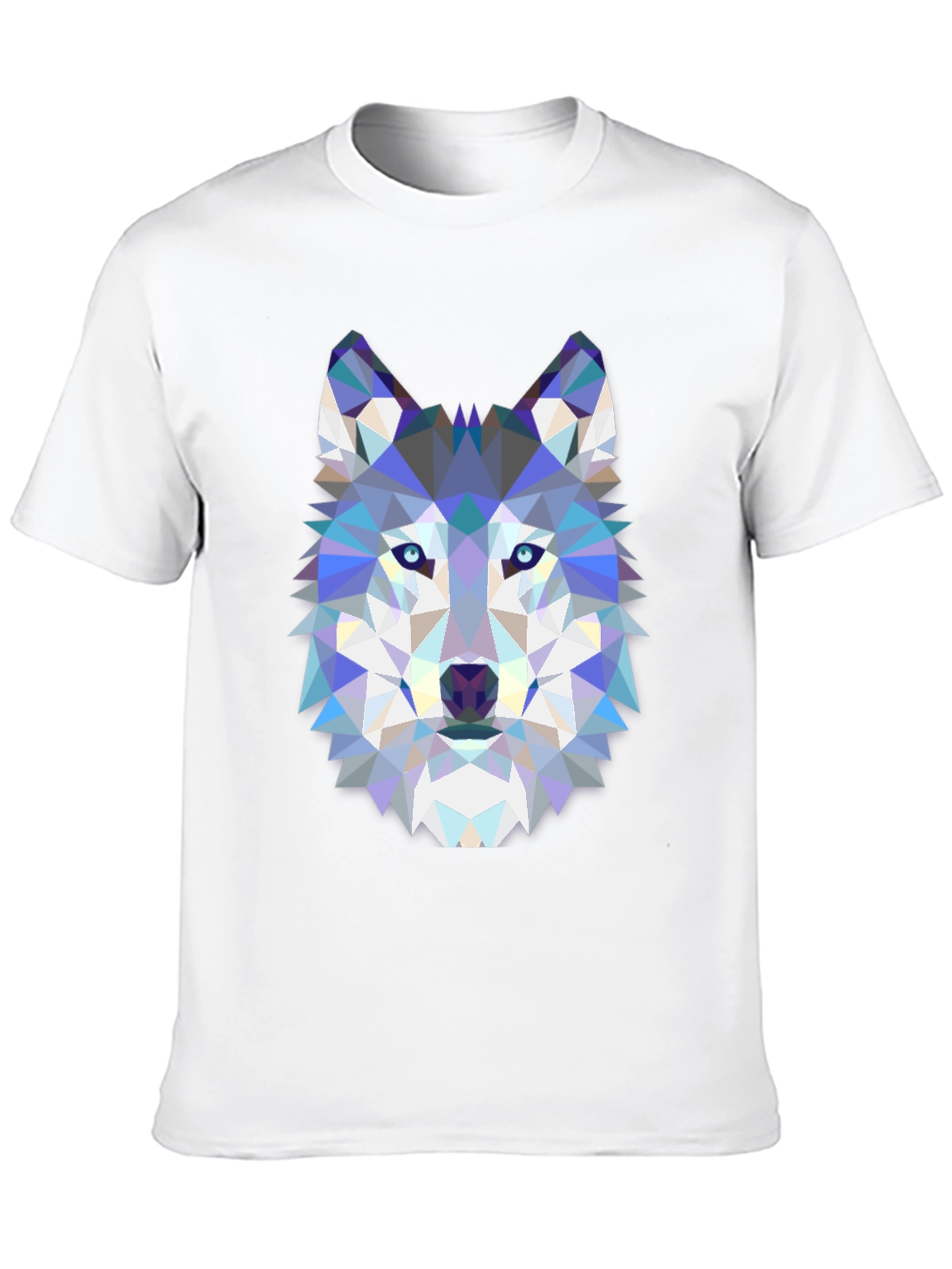 Geometric Wolf Graphic Tee - Mens Black T-Shirt