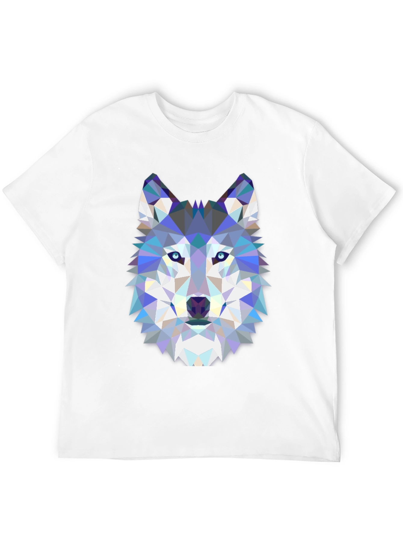 Geometric Wolf Graphic Tee - Mens Black T-Shirt