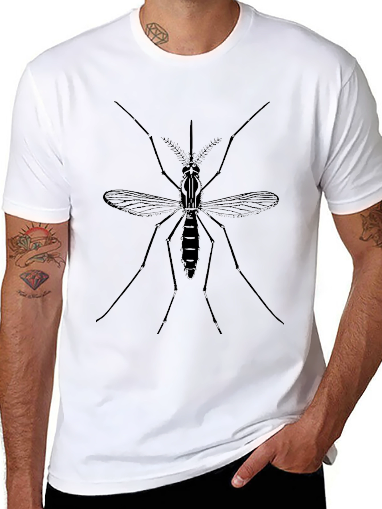 Mosquito Graphic T-Shirt - Black Cotton Tee
