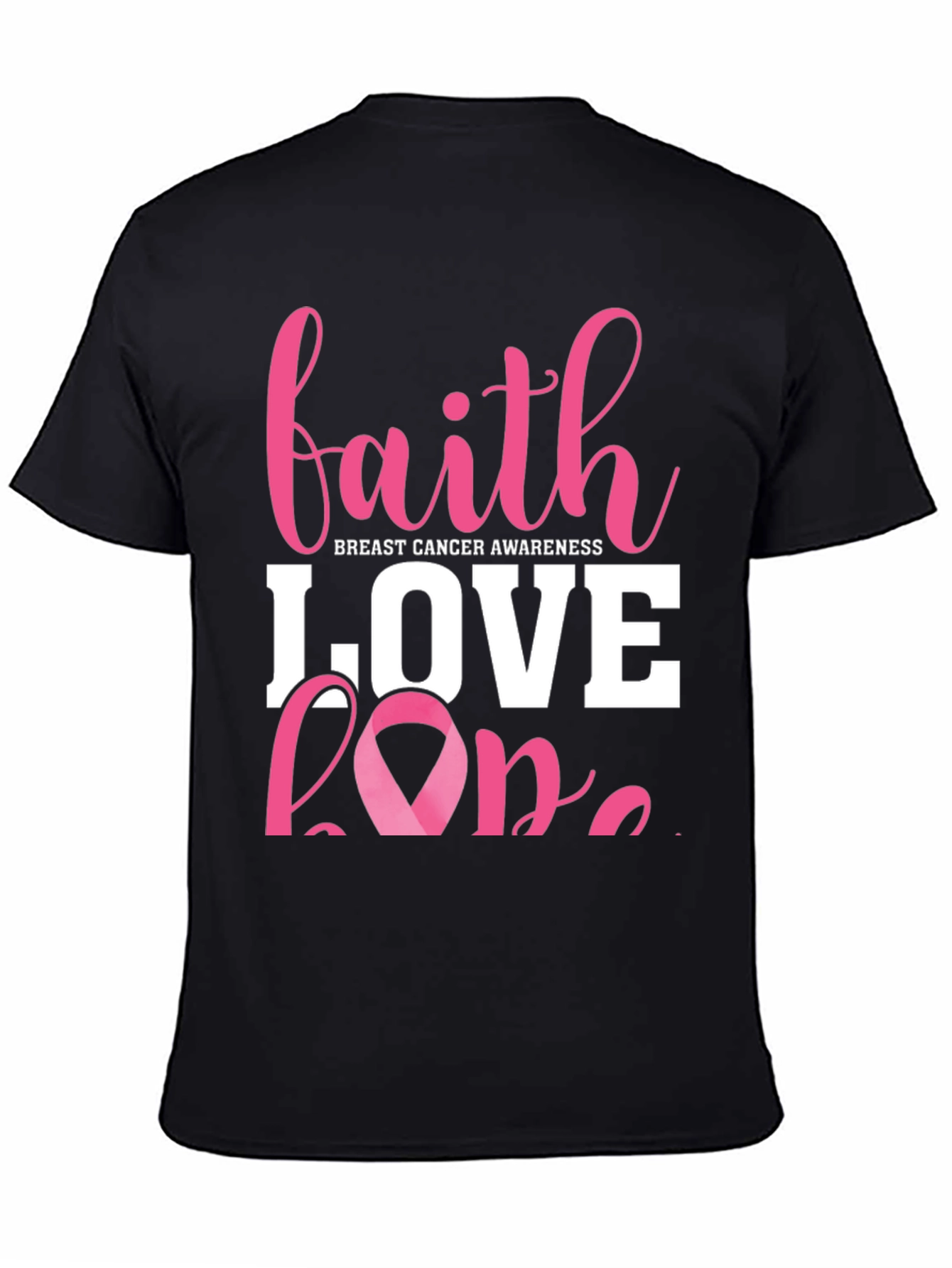 Faith Love Hope Breast Cancer Awareness T-Shirt