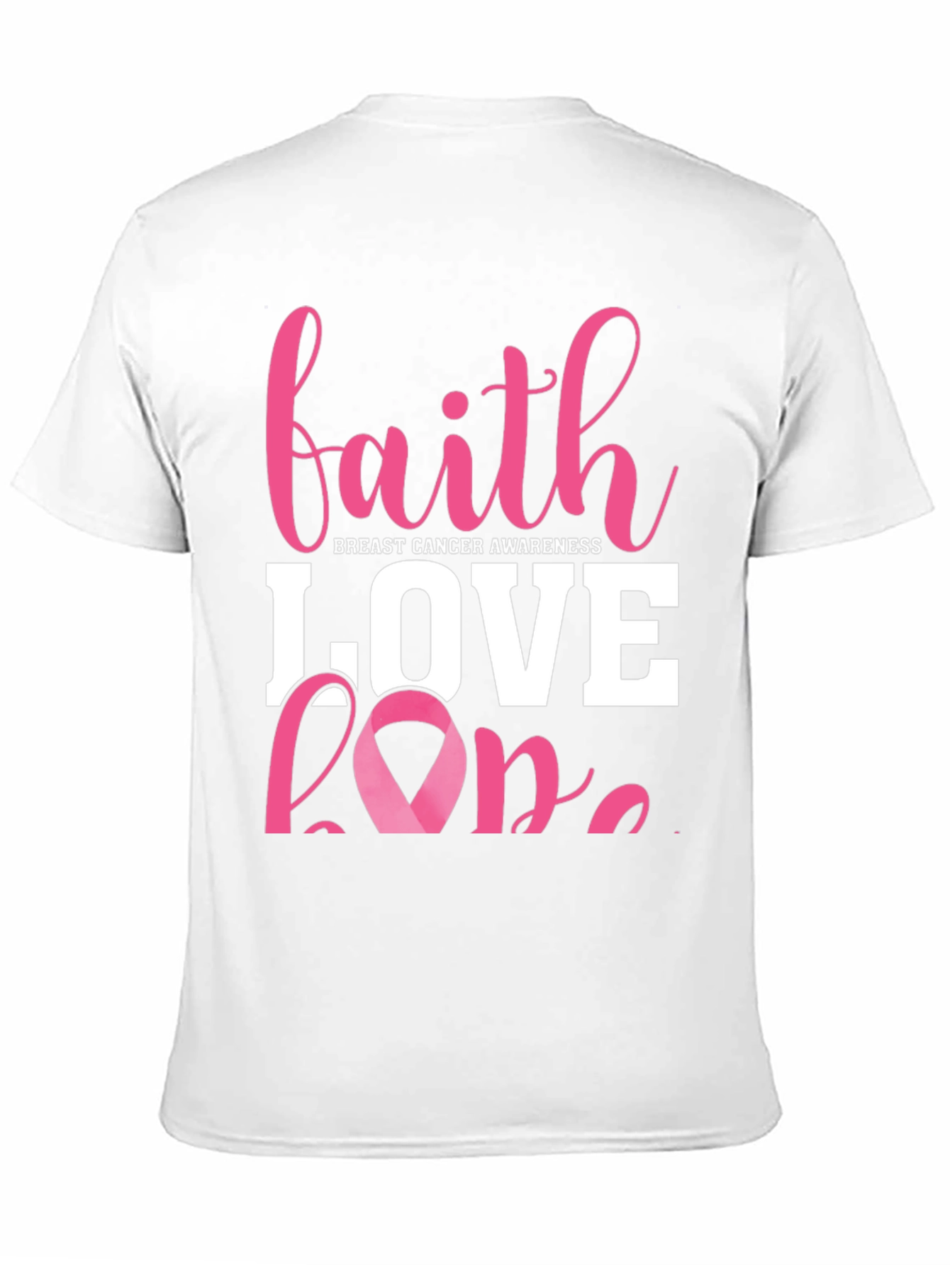Faith Love Hope Breast Cancer Awareness T-Shirt