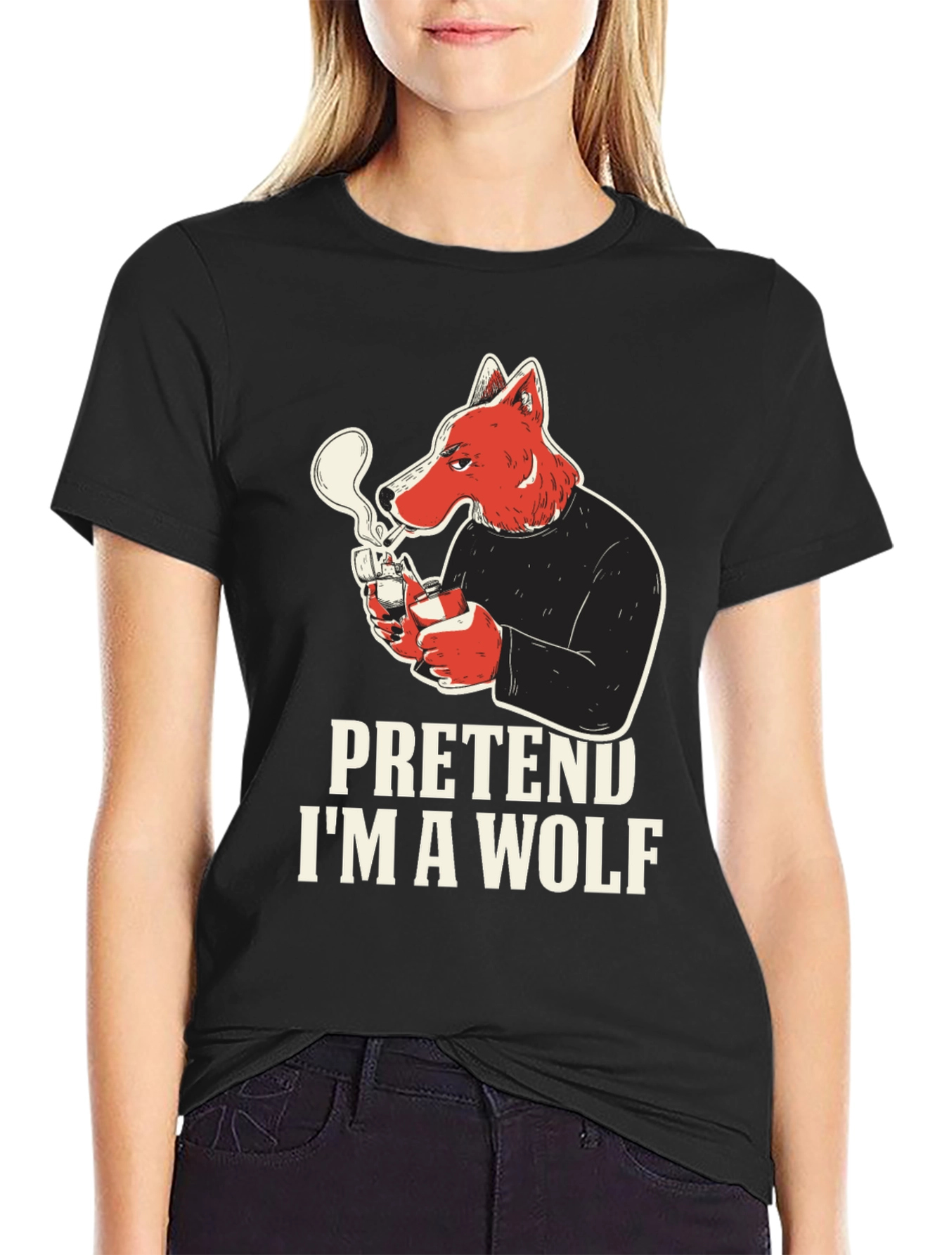 Pretend Im A Wolf Graphic Tee