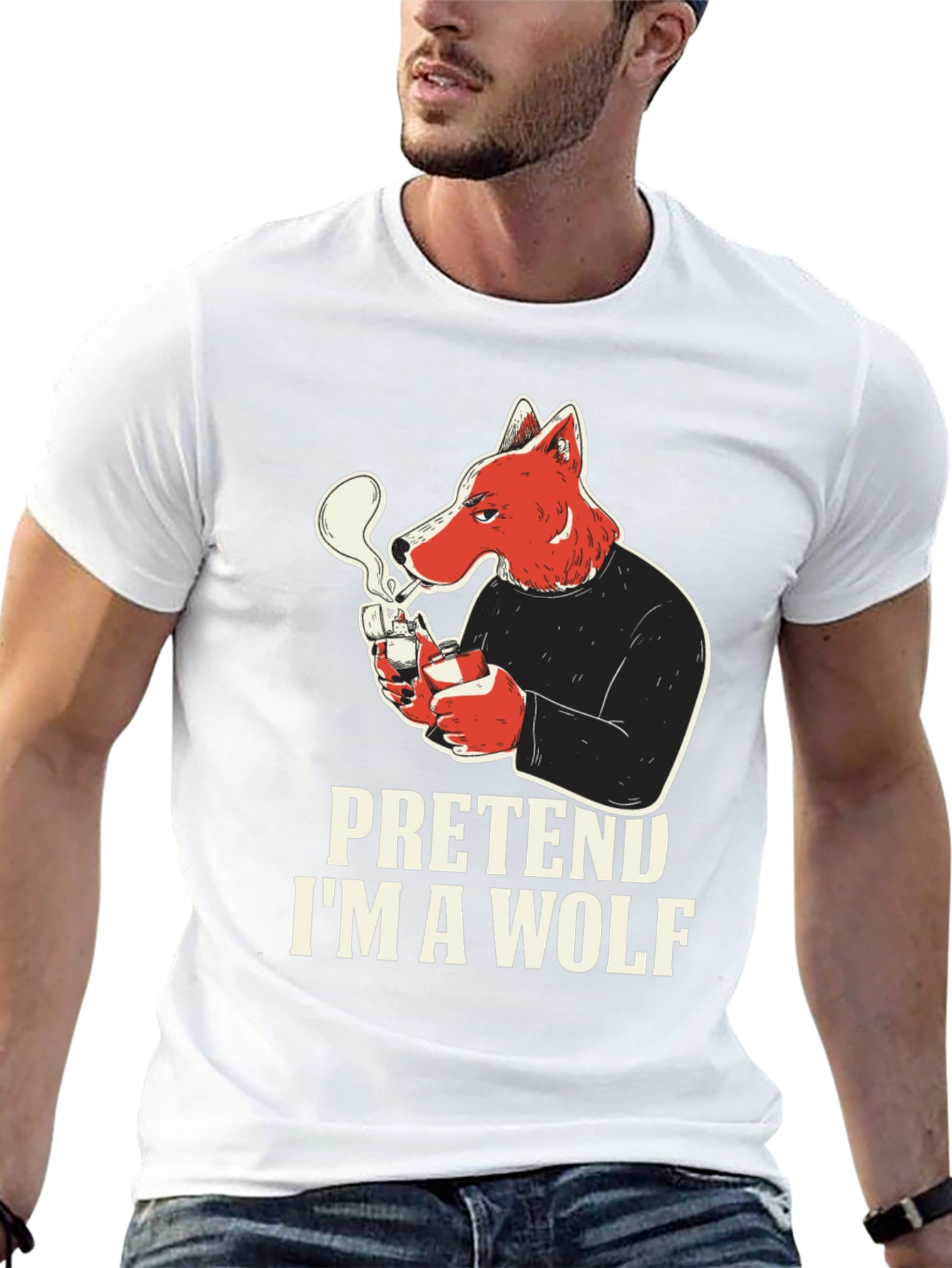 Pretend Im A Wolf Graphic Tee