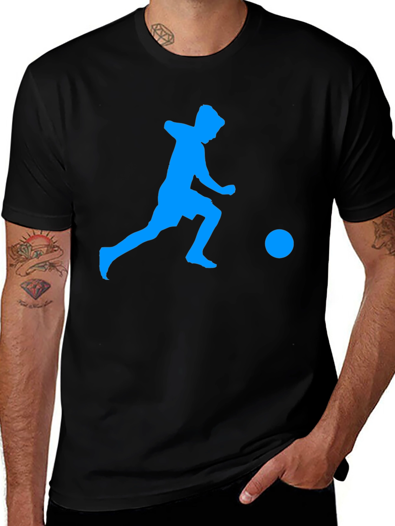 Soccer Player Graphic Tee - Stylish & Comfortable