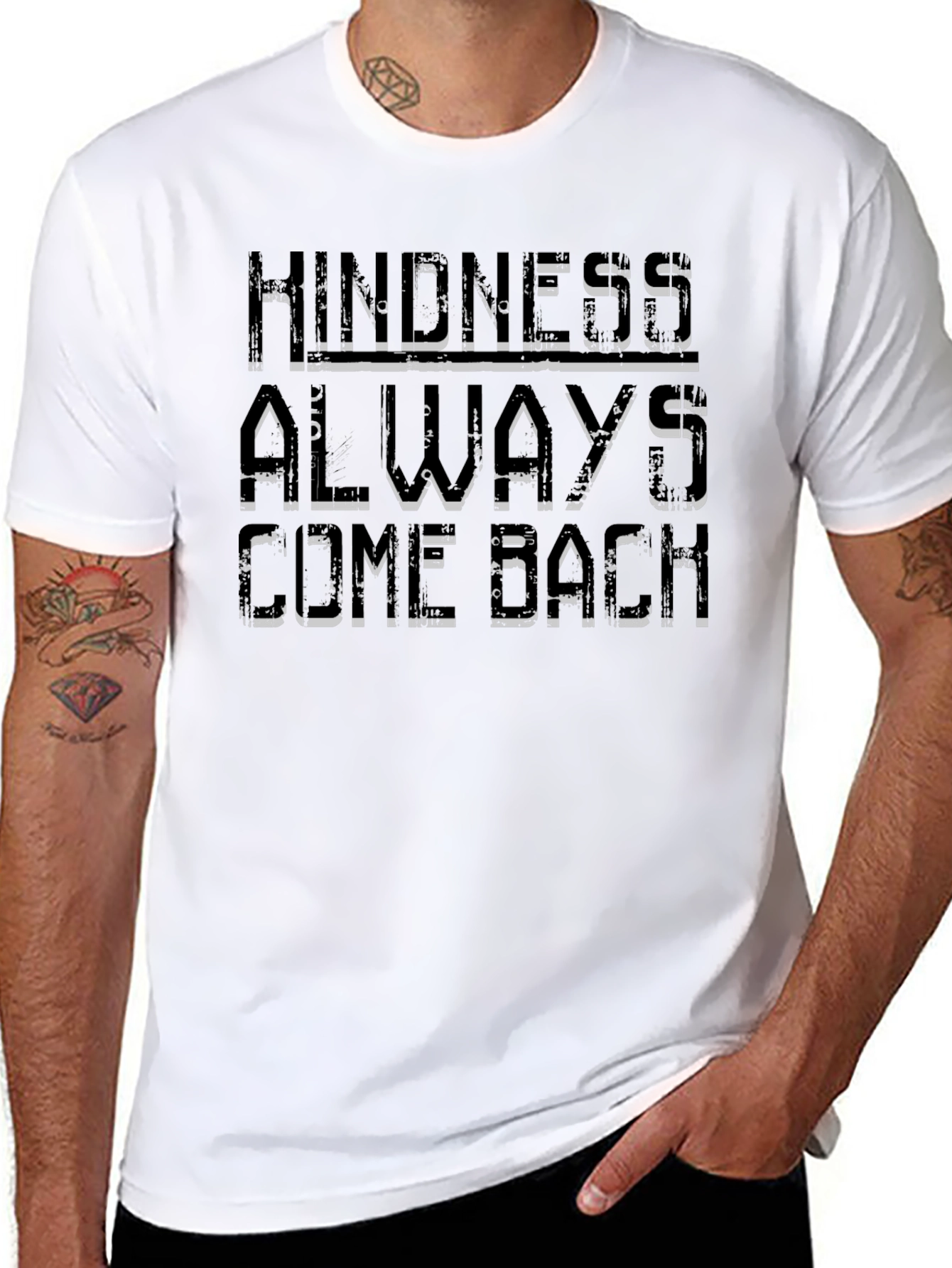 Kindness Always Come Back Black T-Shirt
