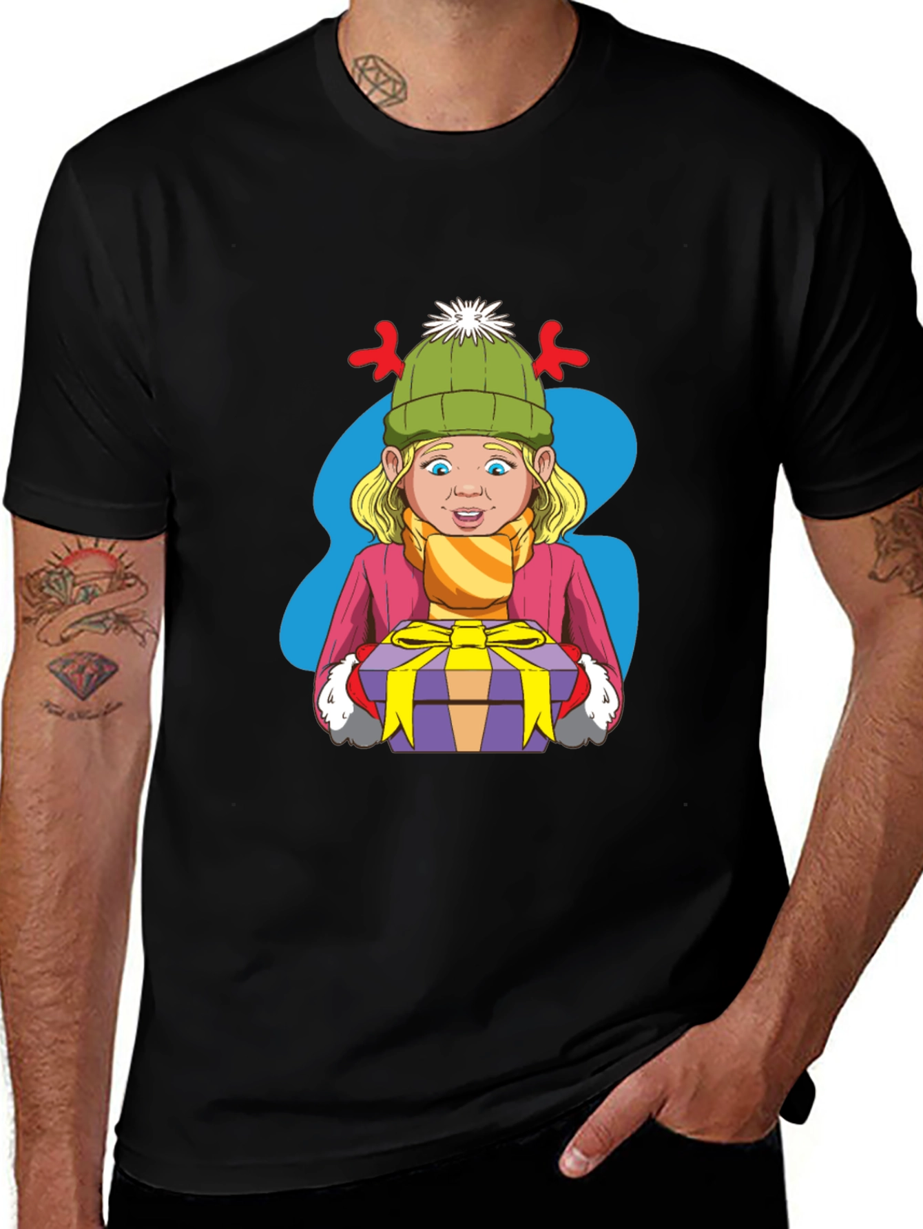Festive Cartoon Graphic Tee