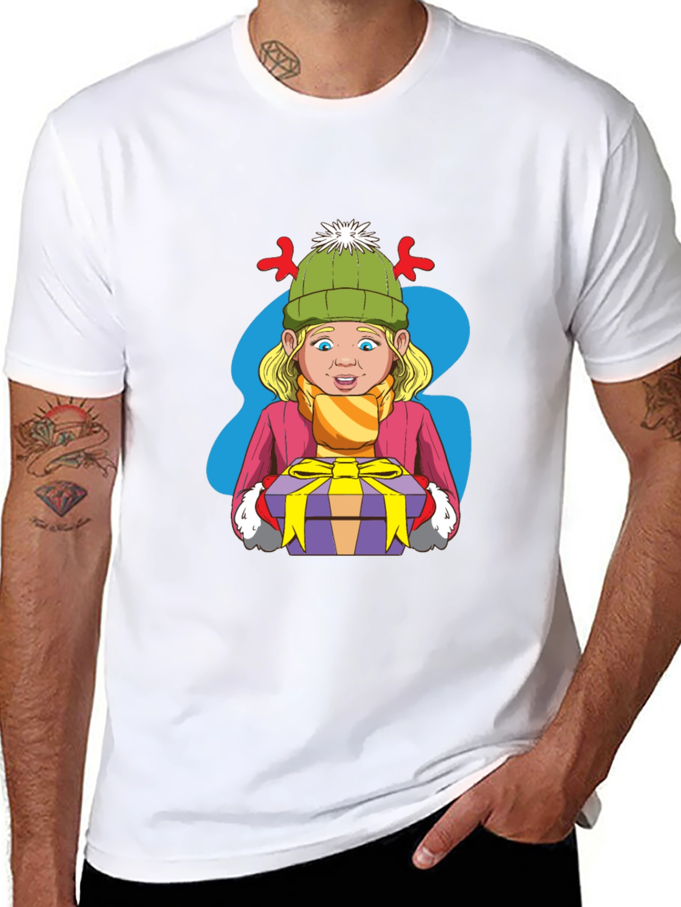 Festive Cartoon Graphic Tee