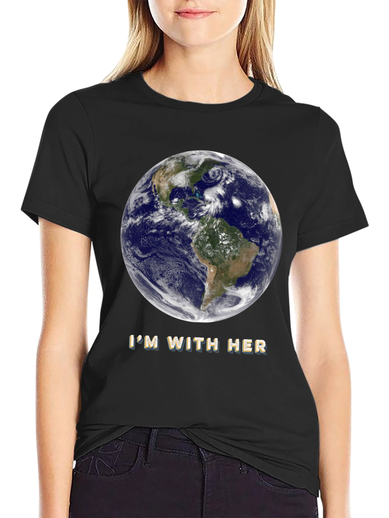 Earth Day Im With Her Graphic Tee