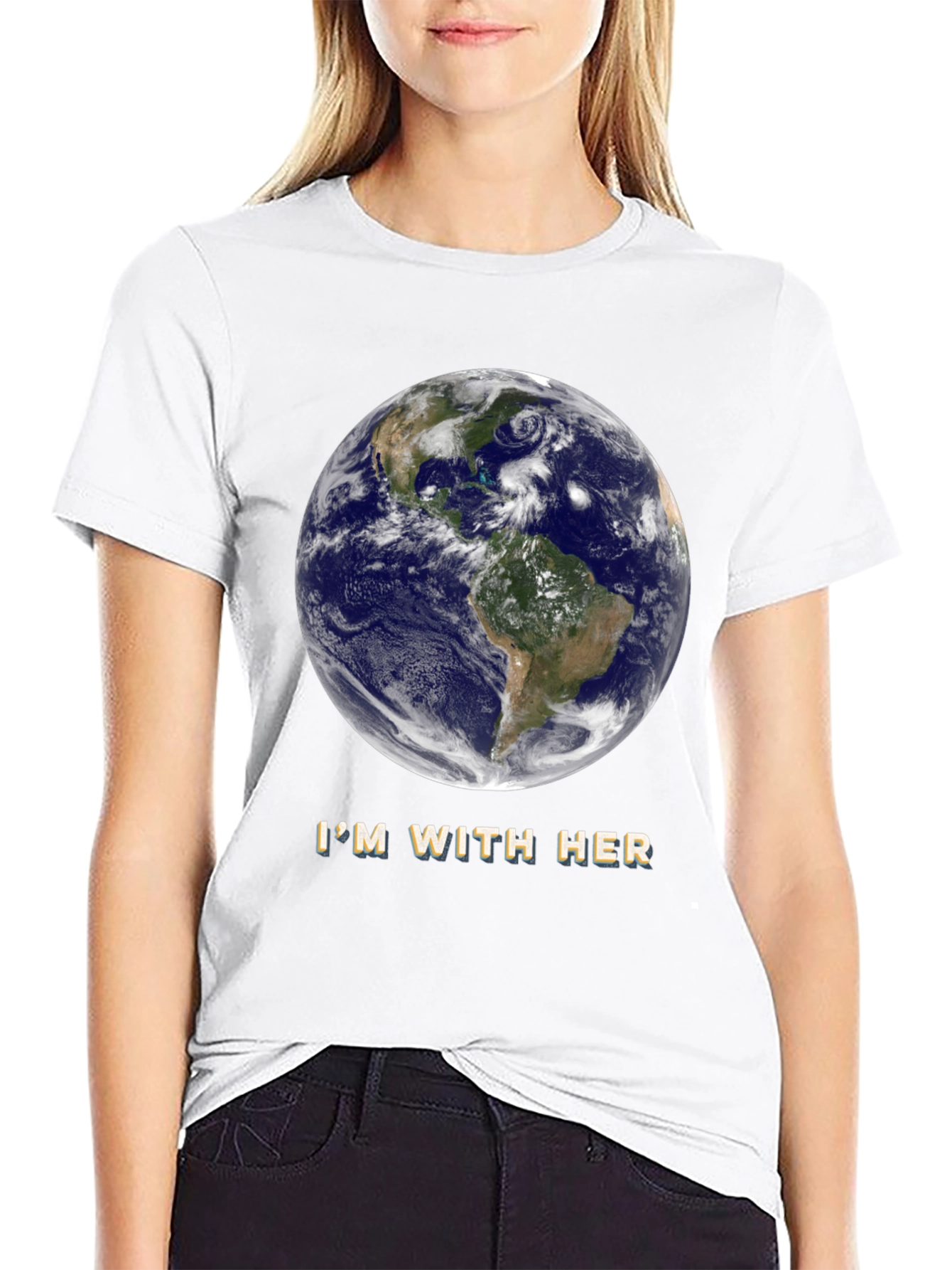 Earth Day Im With Her Graphic Tee