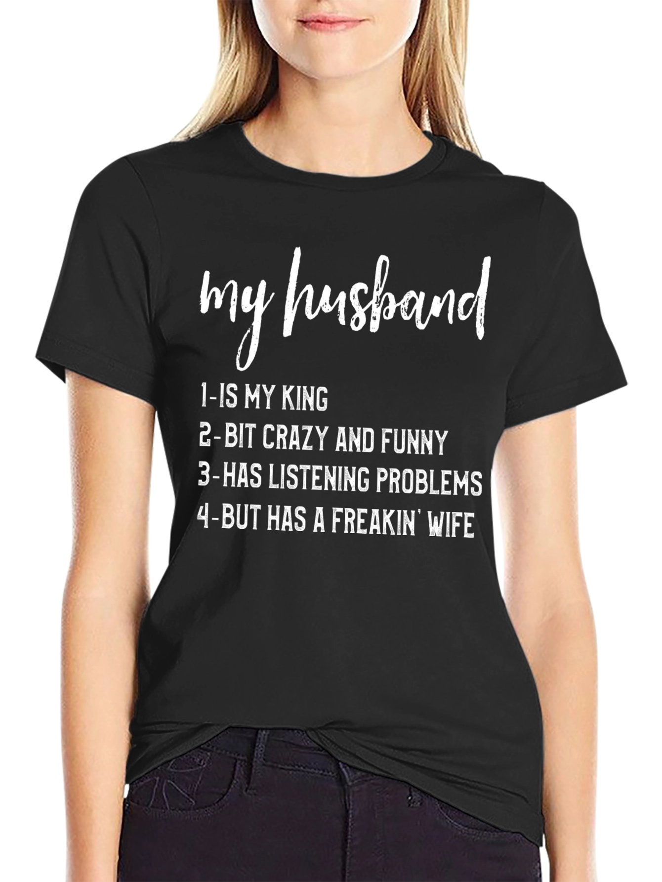 Funny Husband T-Shirt: My Husband Is My King