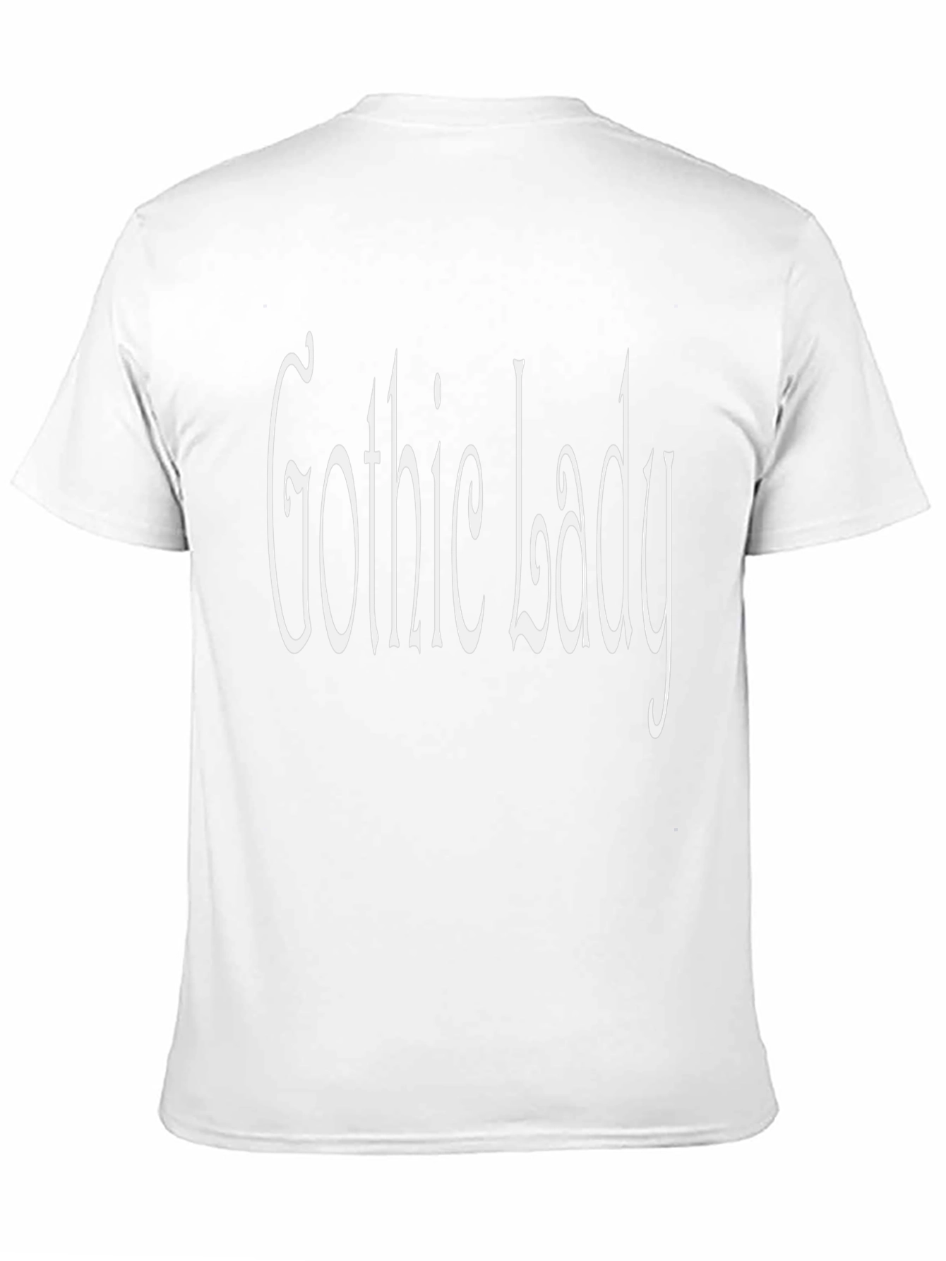 Gothic Lady Graphic Tee - Black Cotton Shirt