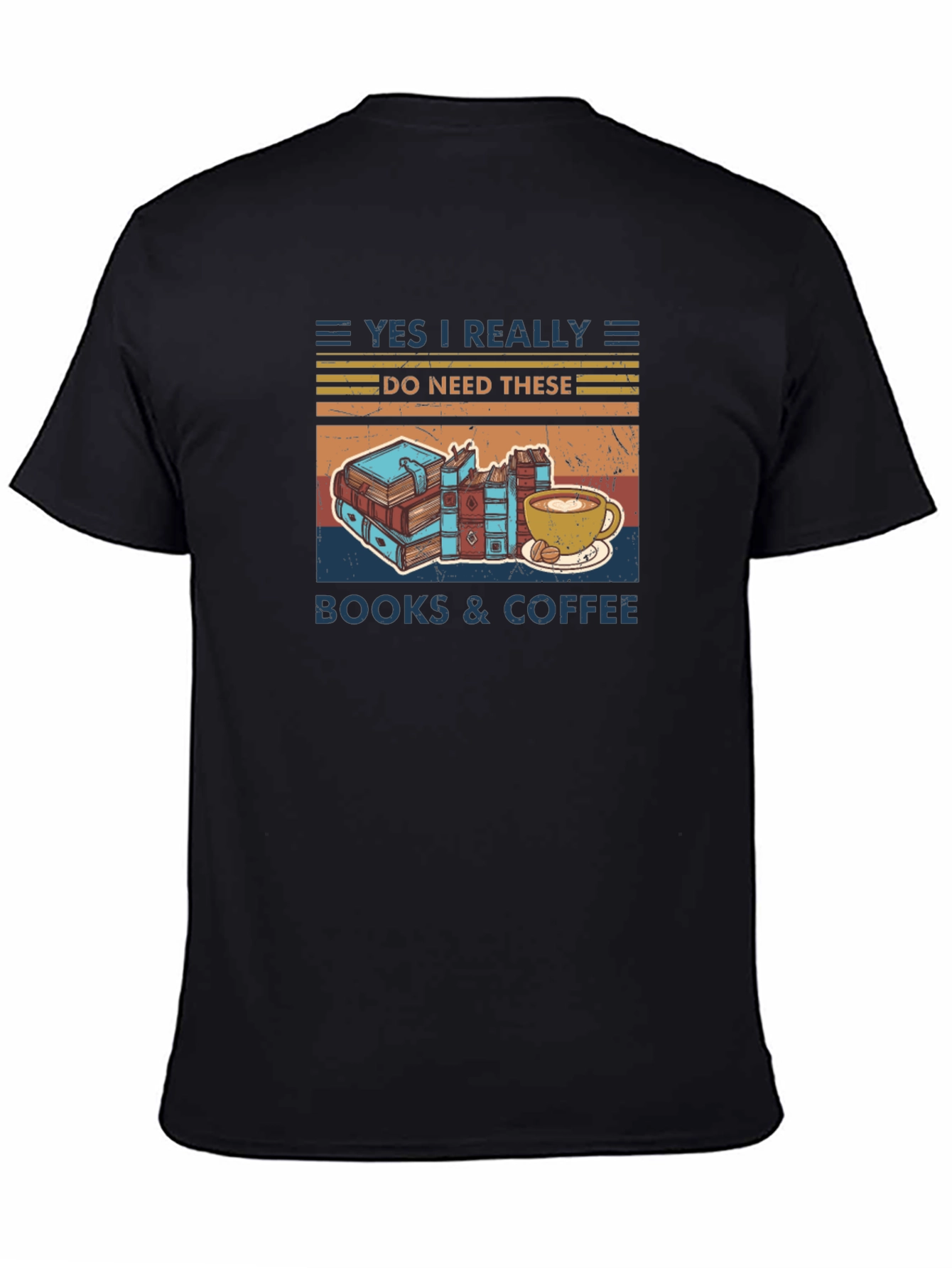 Books & Coffee Retro Graphic Tee