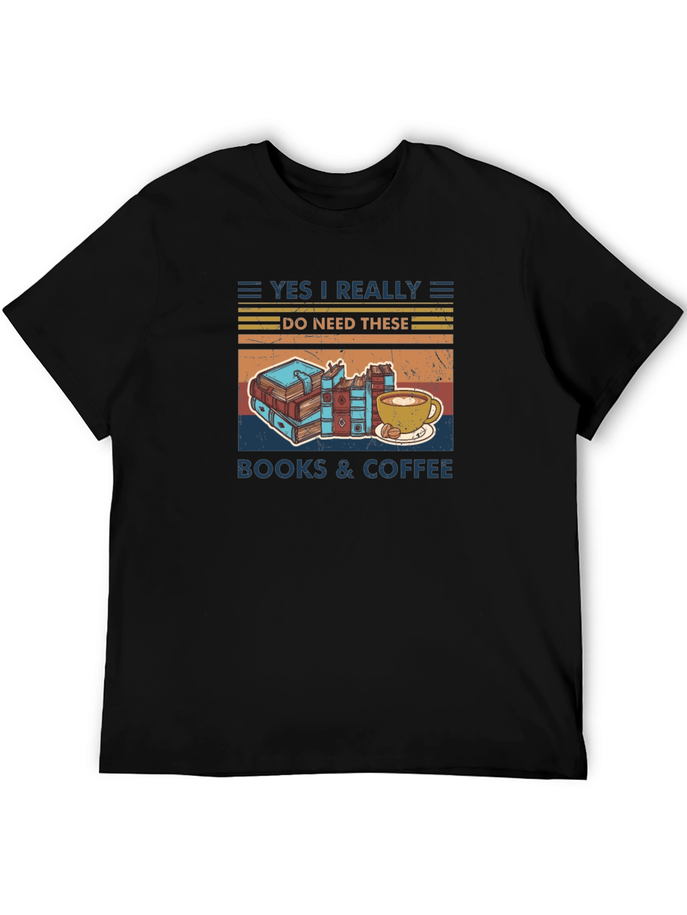 Books & Coffee Retro Graphic Tee