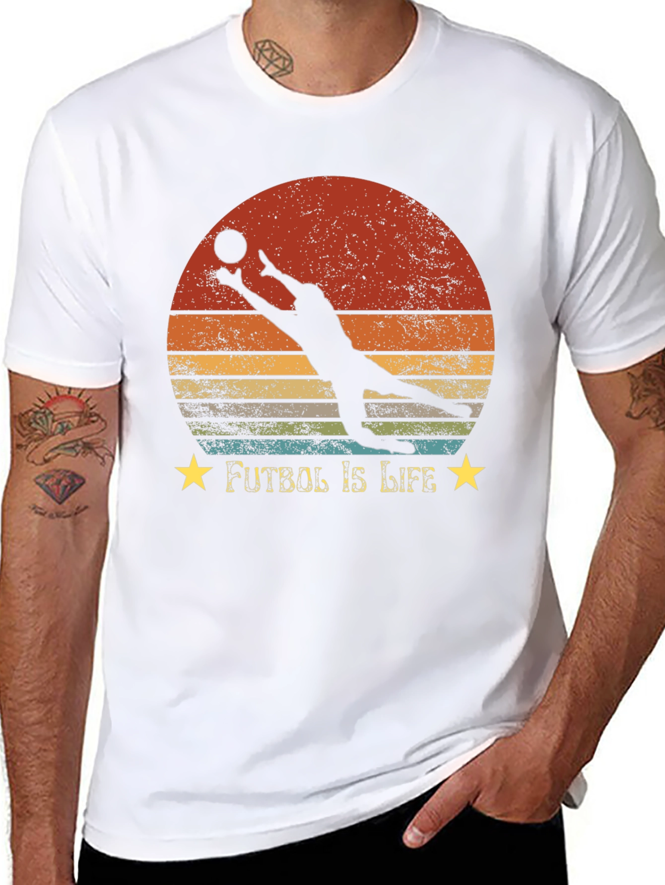 Futbol Is Life Graphic T-Shirt - Goalie Design