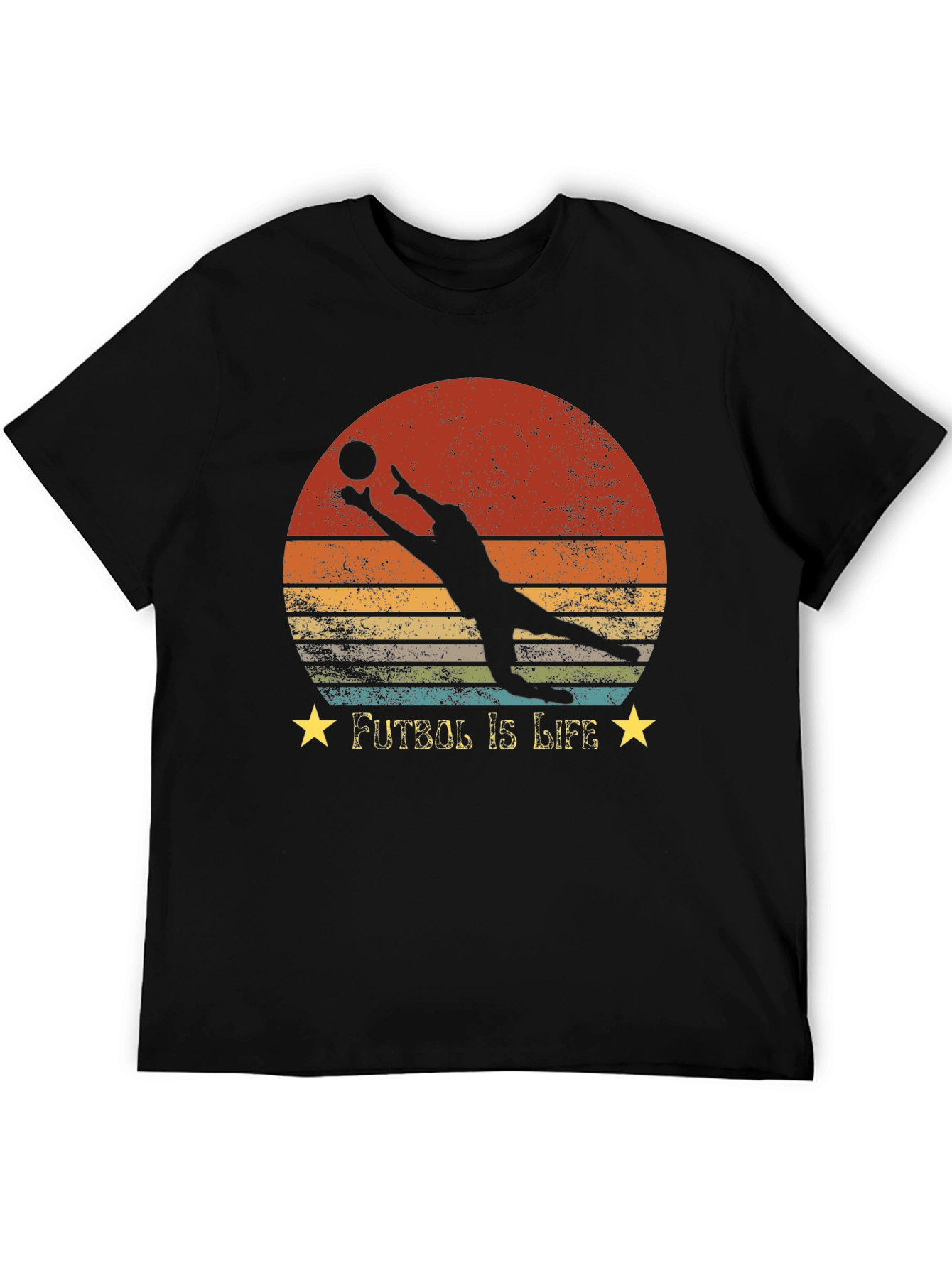 Futbol Is Life Graphic T-Shirt - Goalie Design