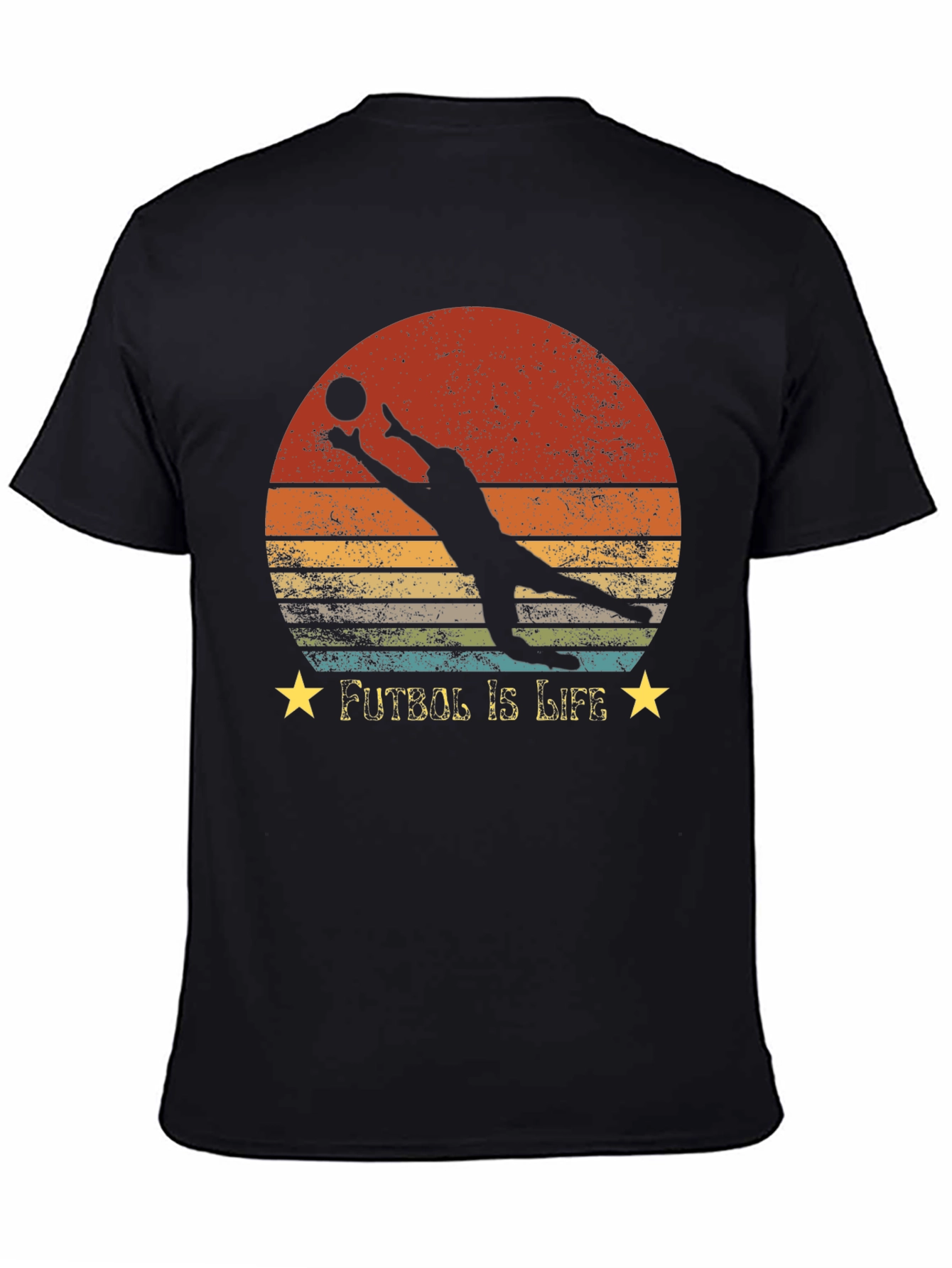 Futbol Is Life Graphic T-Shirt - Goalie Design