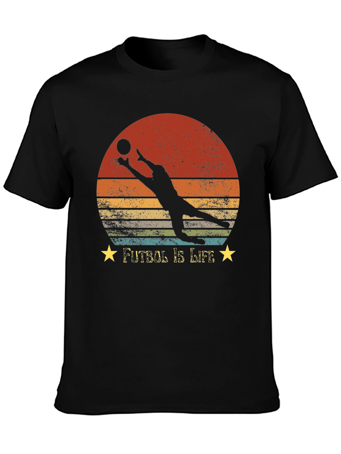 Futbol Is Life Graphic T-Shirt - Goalie Design