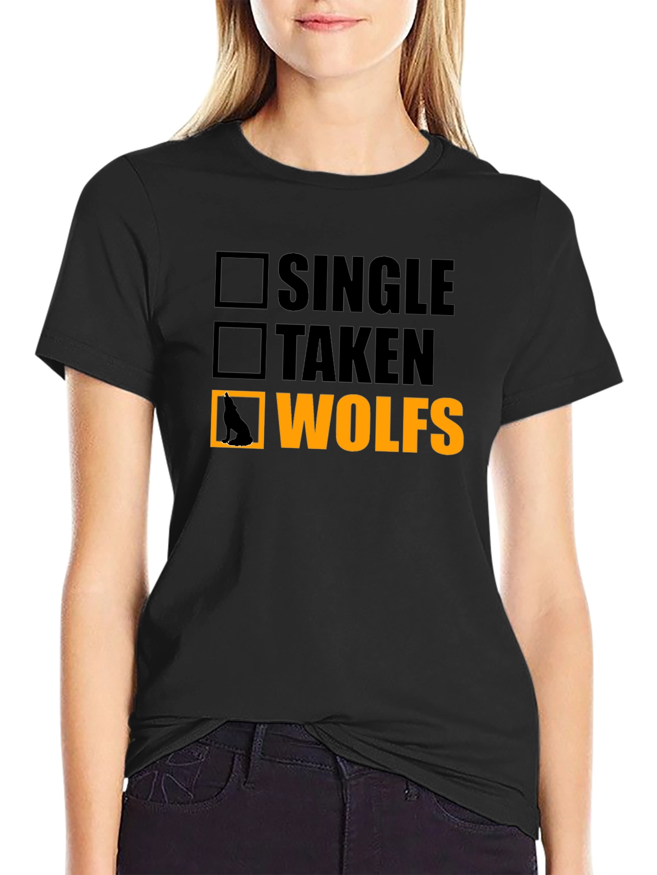 Single Taken Wolves T-Shirt Novelty Graphic Tee