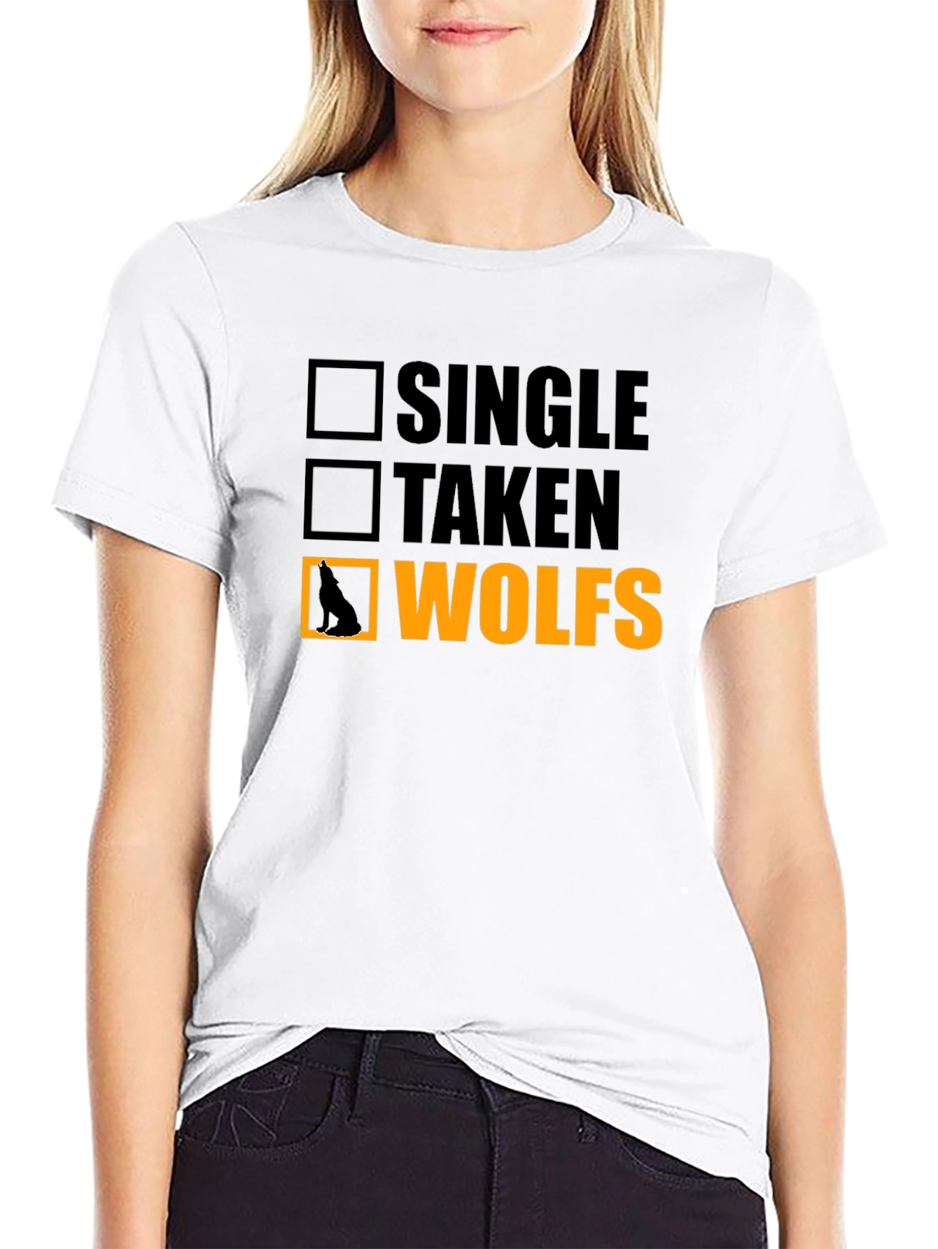 Single Taken Wolves T-Shirt Novelty Graphic Tee