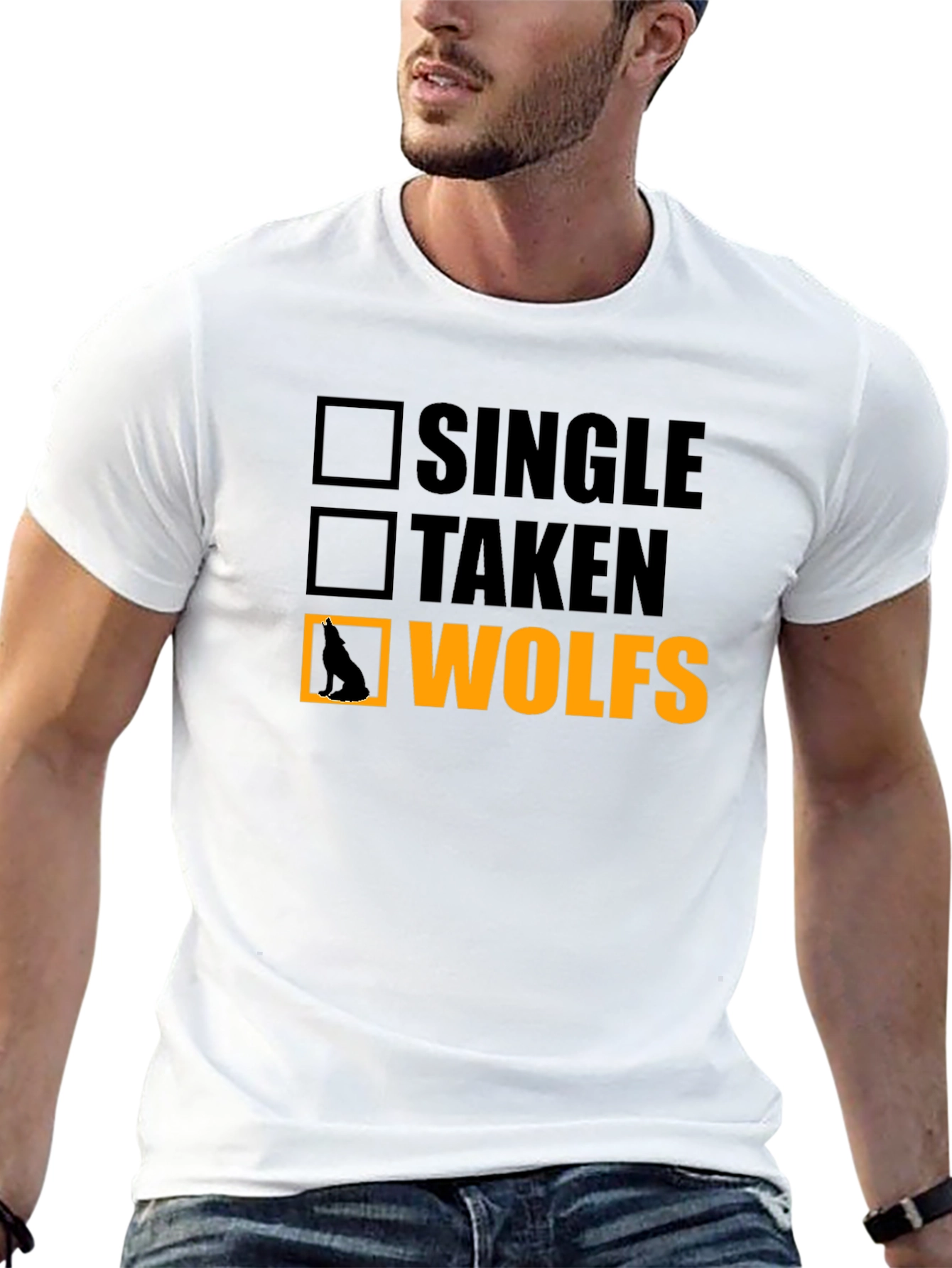 Single Taken Wolves T-Shirt Novelty Graphic Tee
