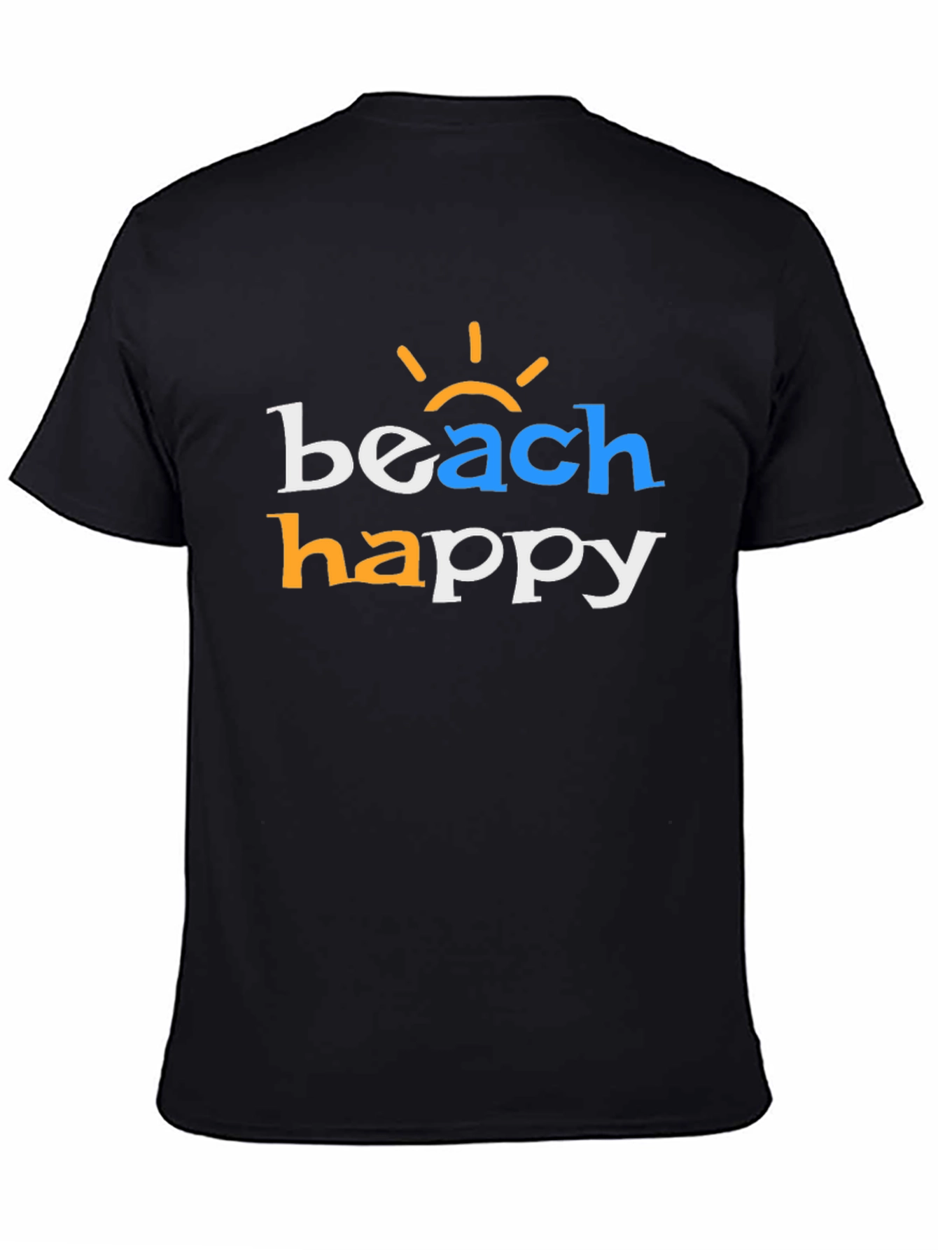 Beach Happy Graphic Tee - Black