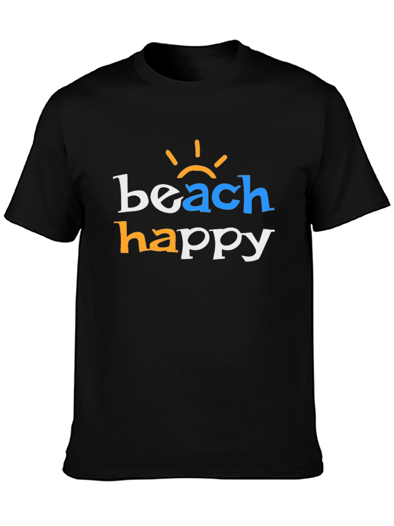Beach Happy Graphic Tee - Black