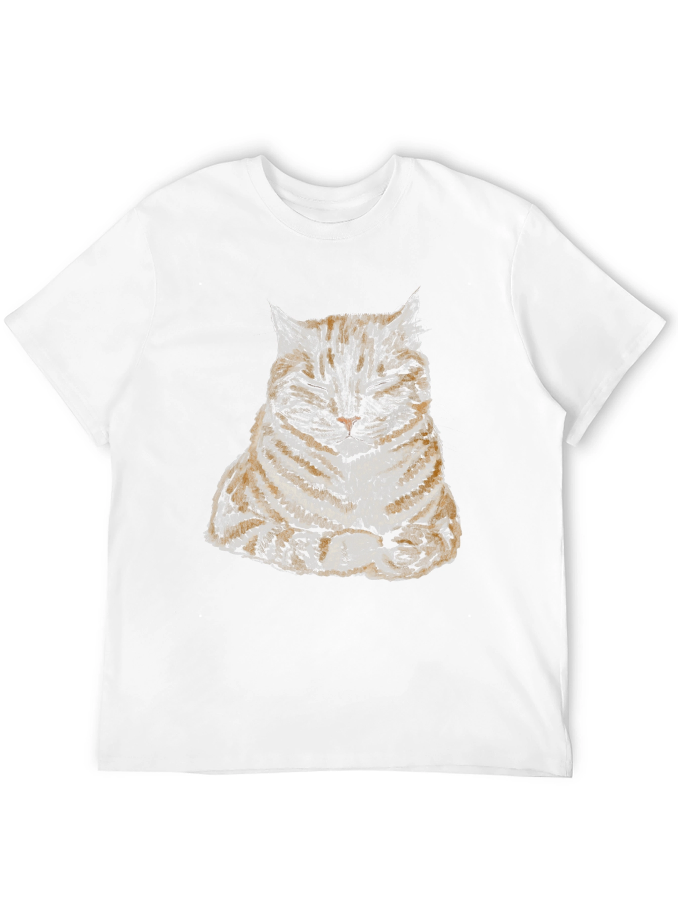 Zen Cat Graphic Tee - Black Cotton Blend