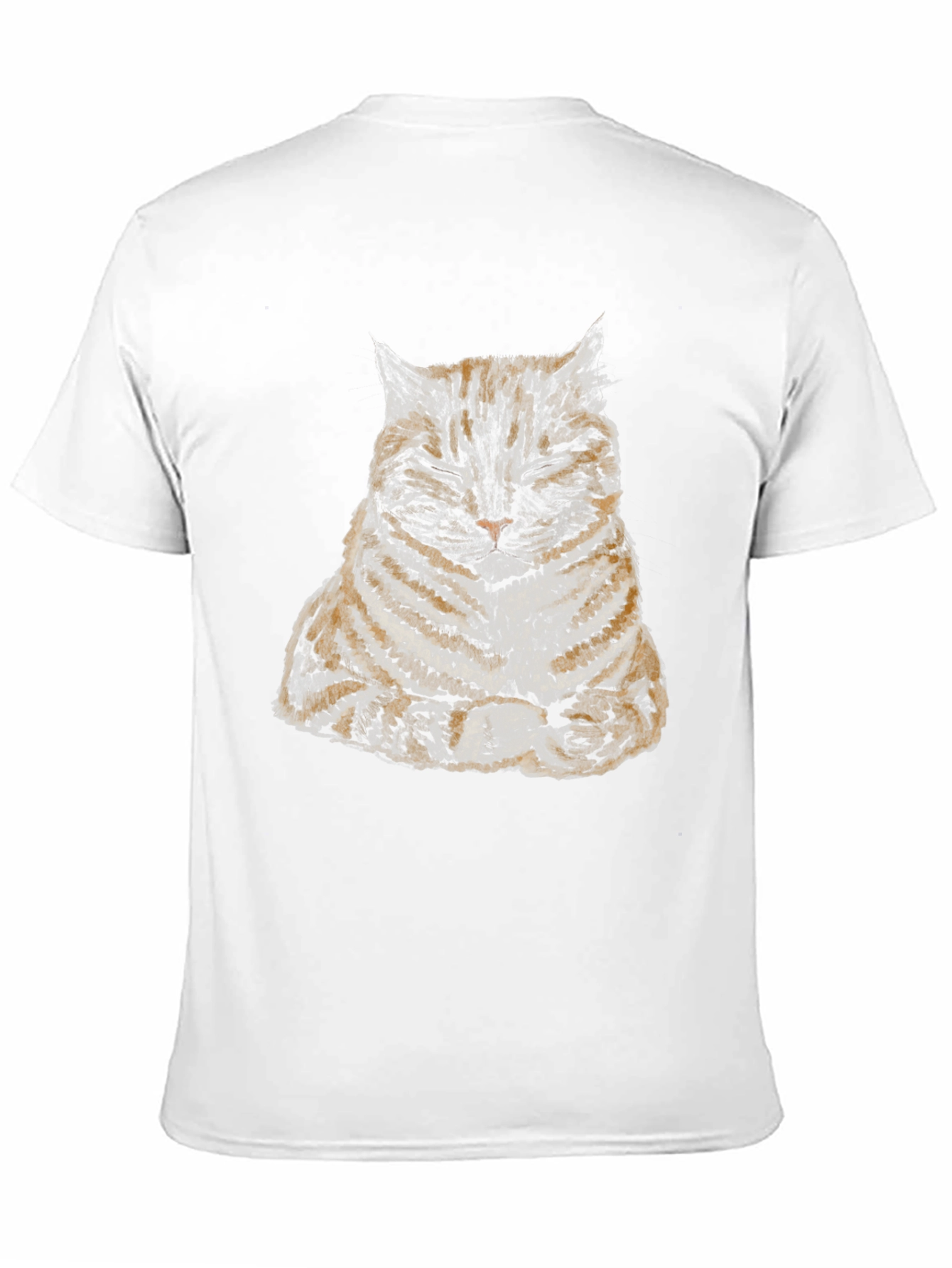 Zen Cat Graphic Tee - Black Cotton Blend