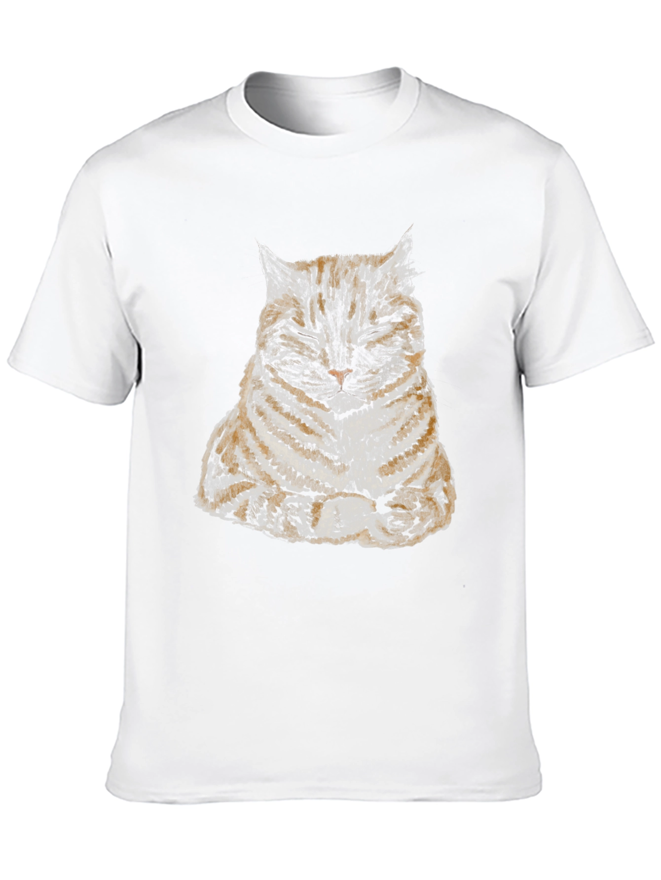 Zen Cat Graphic Tee - Black Cotton Blend