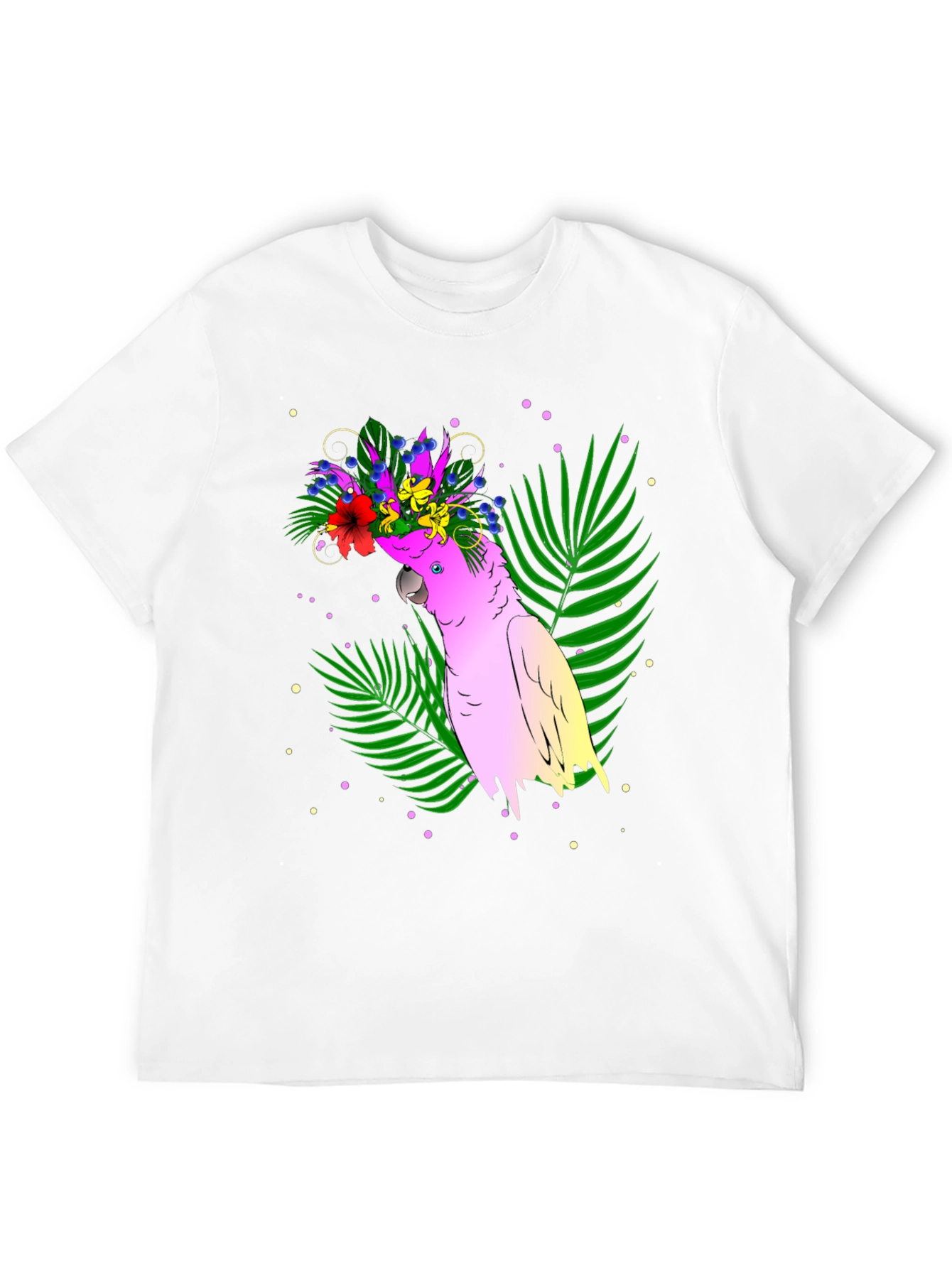 Tropical Parrot Graphic Tee - Vibrant Summer Style