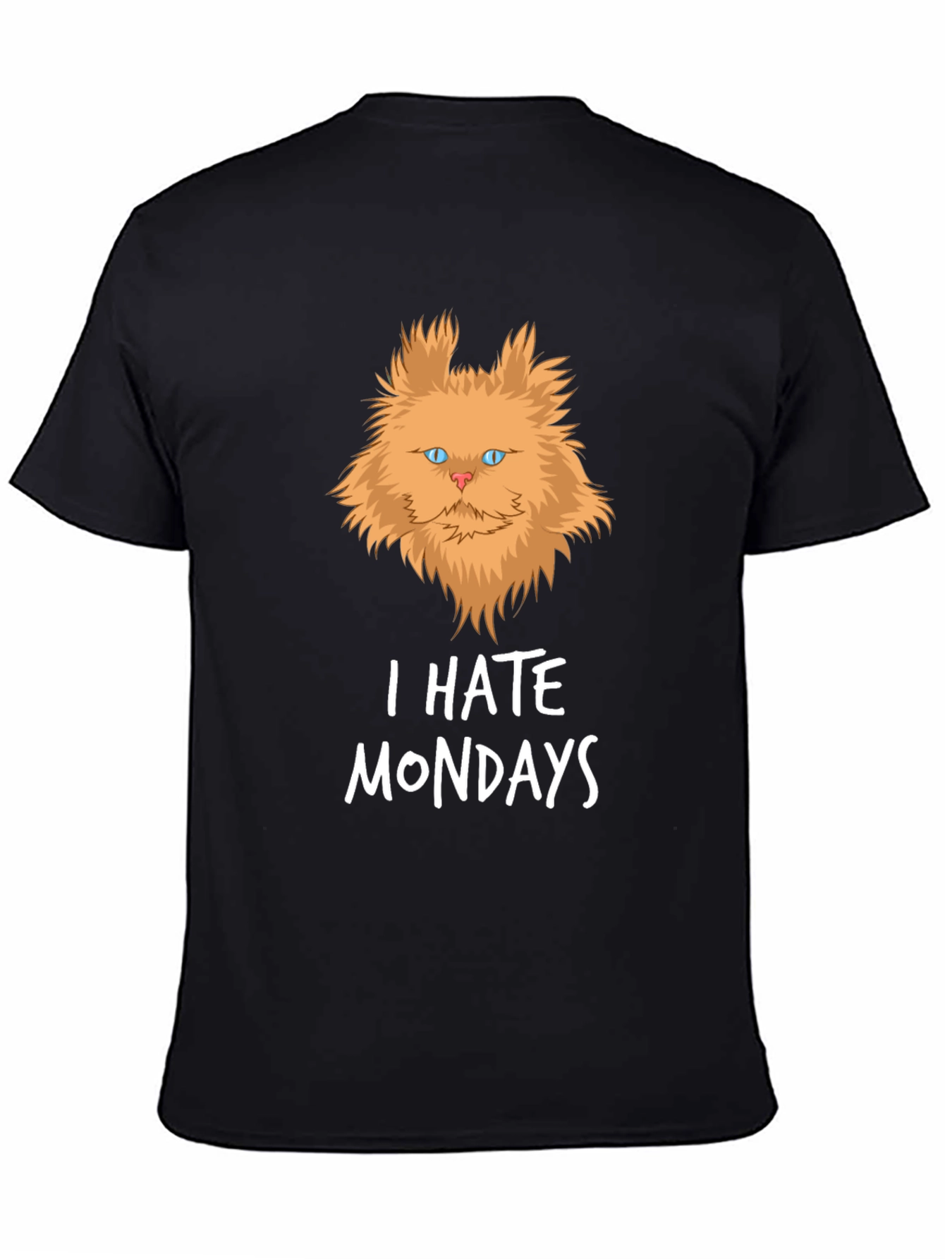 I Hate Mondays Funny Cat Graphic T-Shirt