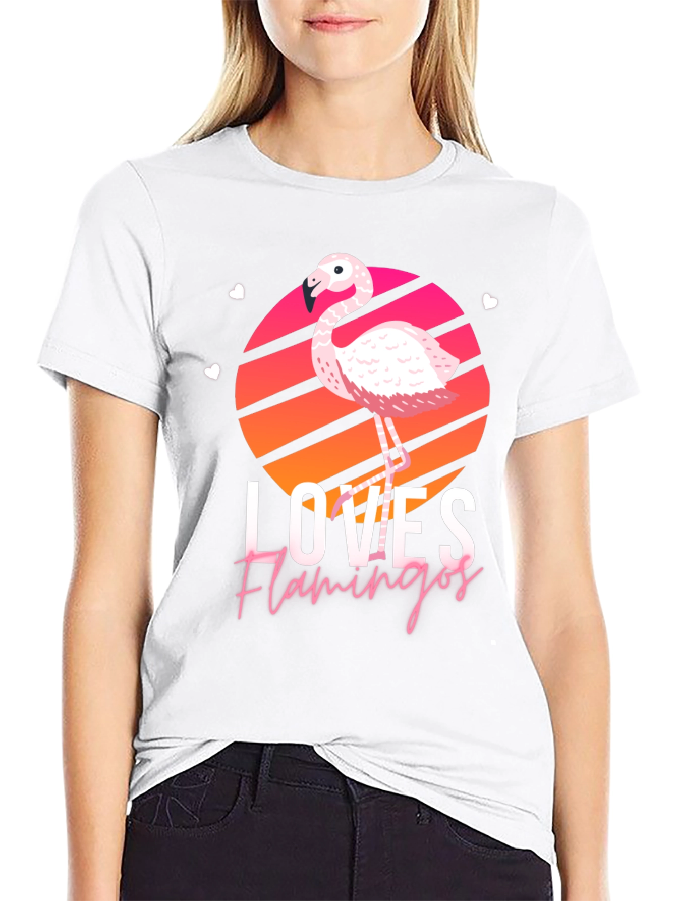 Loves Flamingos Graphic Tee