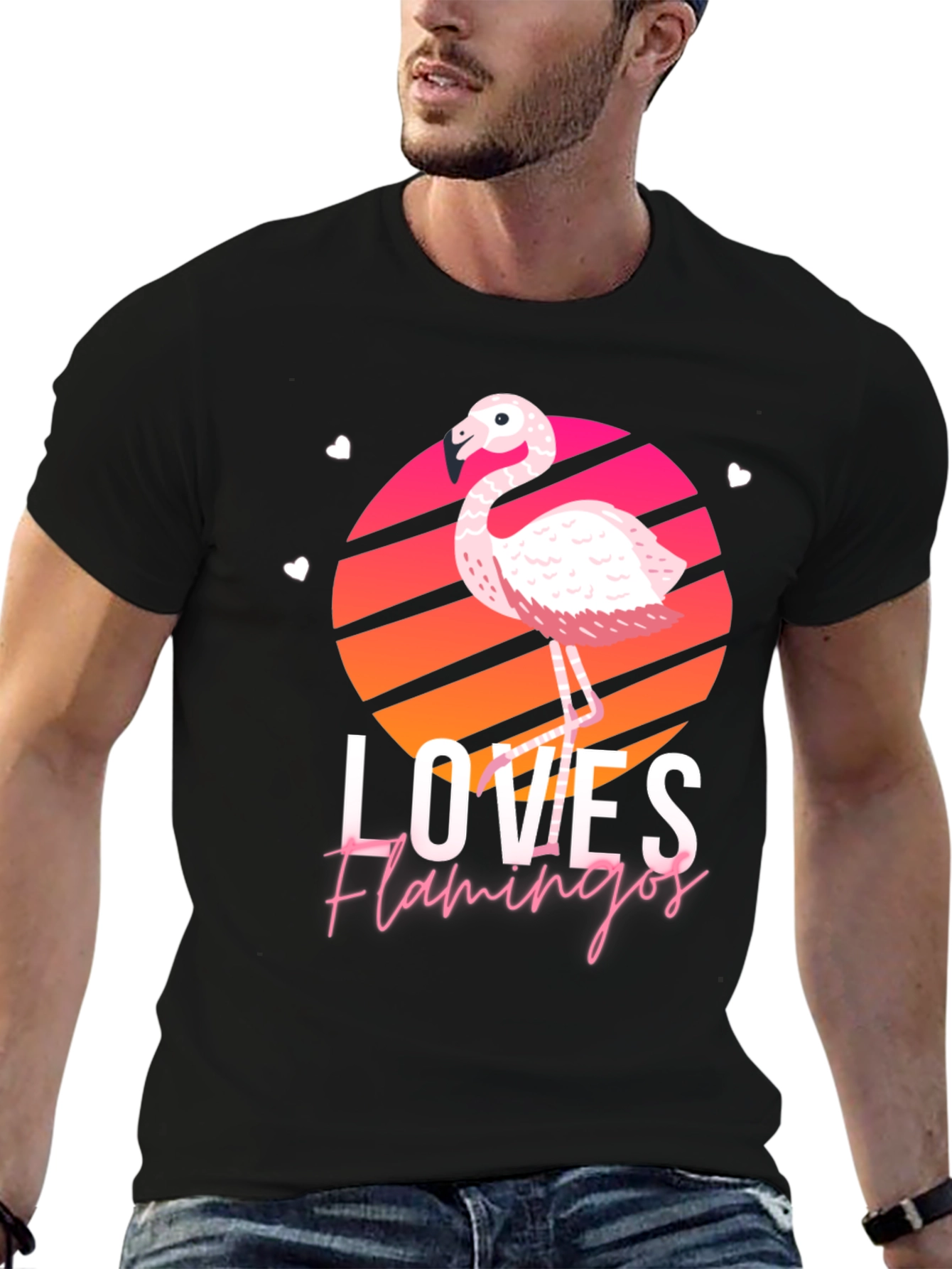 Loves Flamingos Graphic Tee