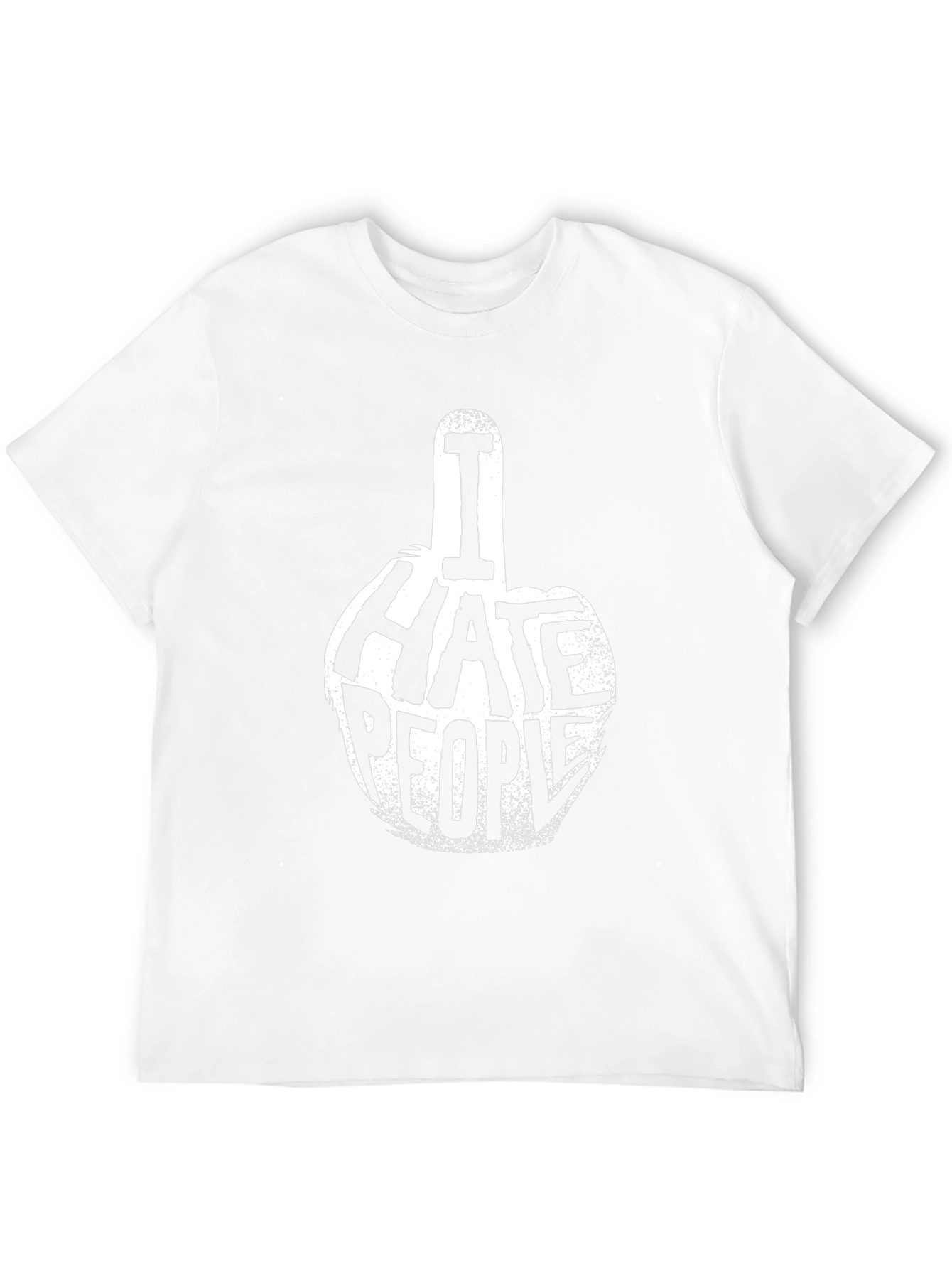 I Hate People Graphic Tee - Black Cotton T-Shirt