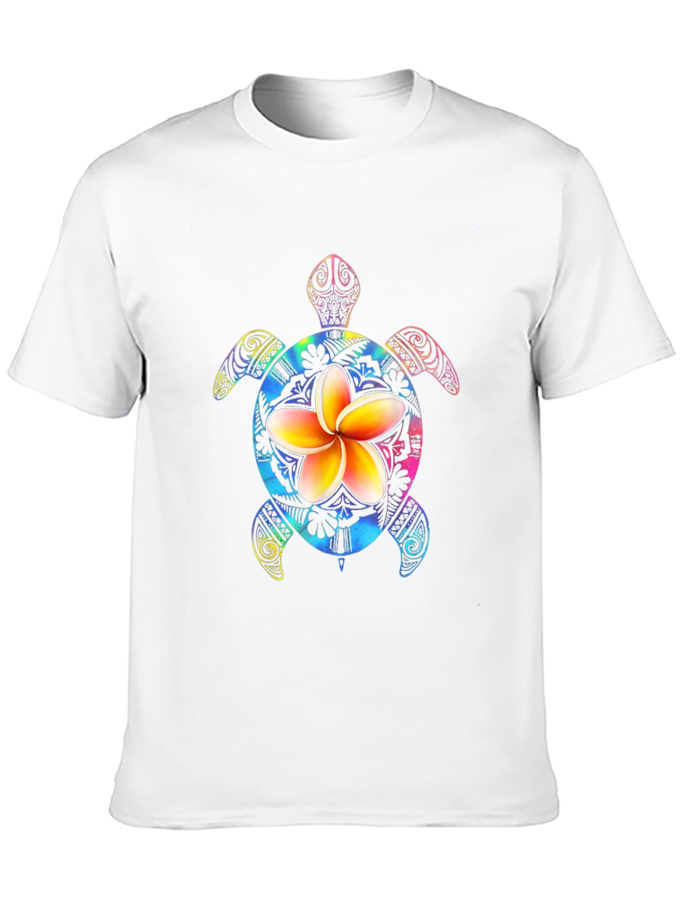 Turtle Flower Graphic Tee - Mens Black T-Shirt