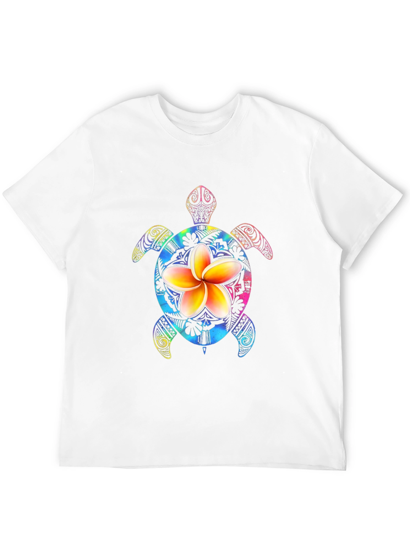 Turtle Flower Graphic Tee - Mens Black T-Shirt
