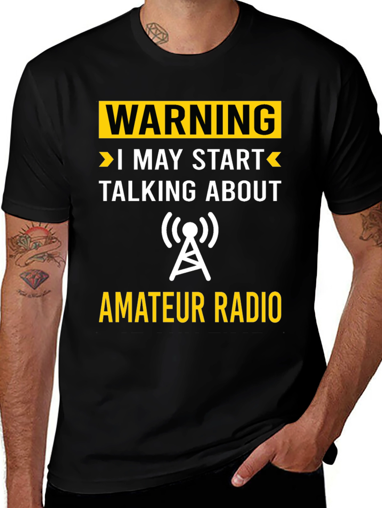 Warning Amateur Radio T-Shirt - Funny Ham Radio Tee