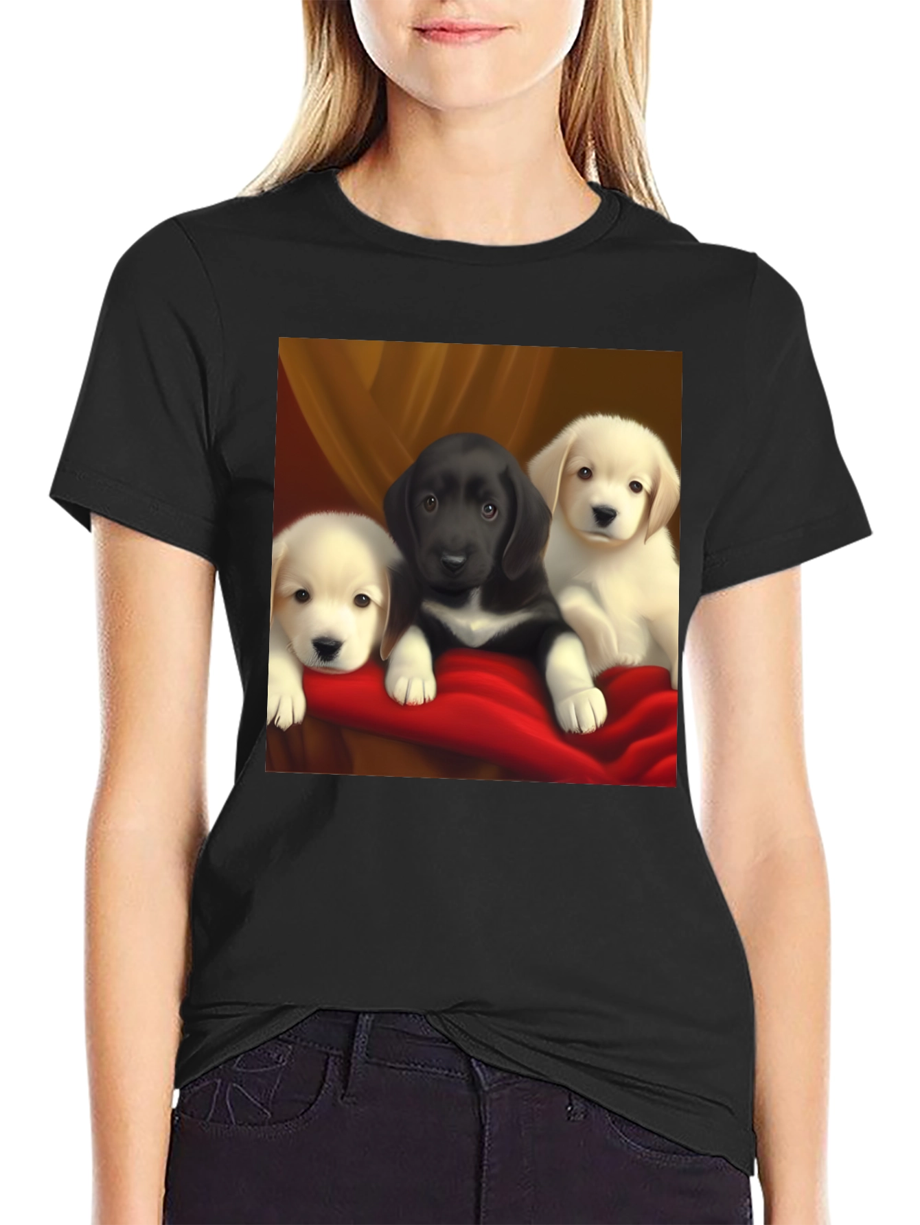 Puppy Trio Graphic Tee - Cute Dog Lover T-Shirt