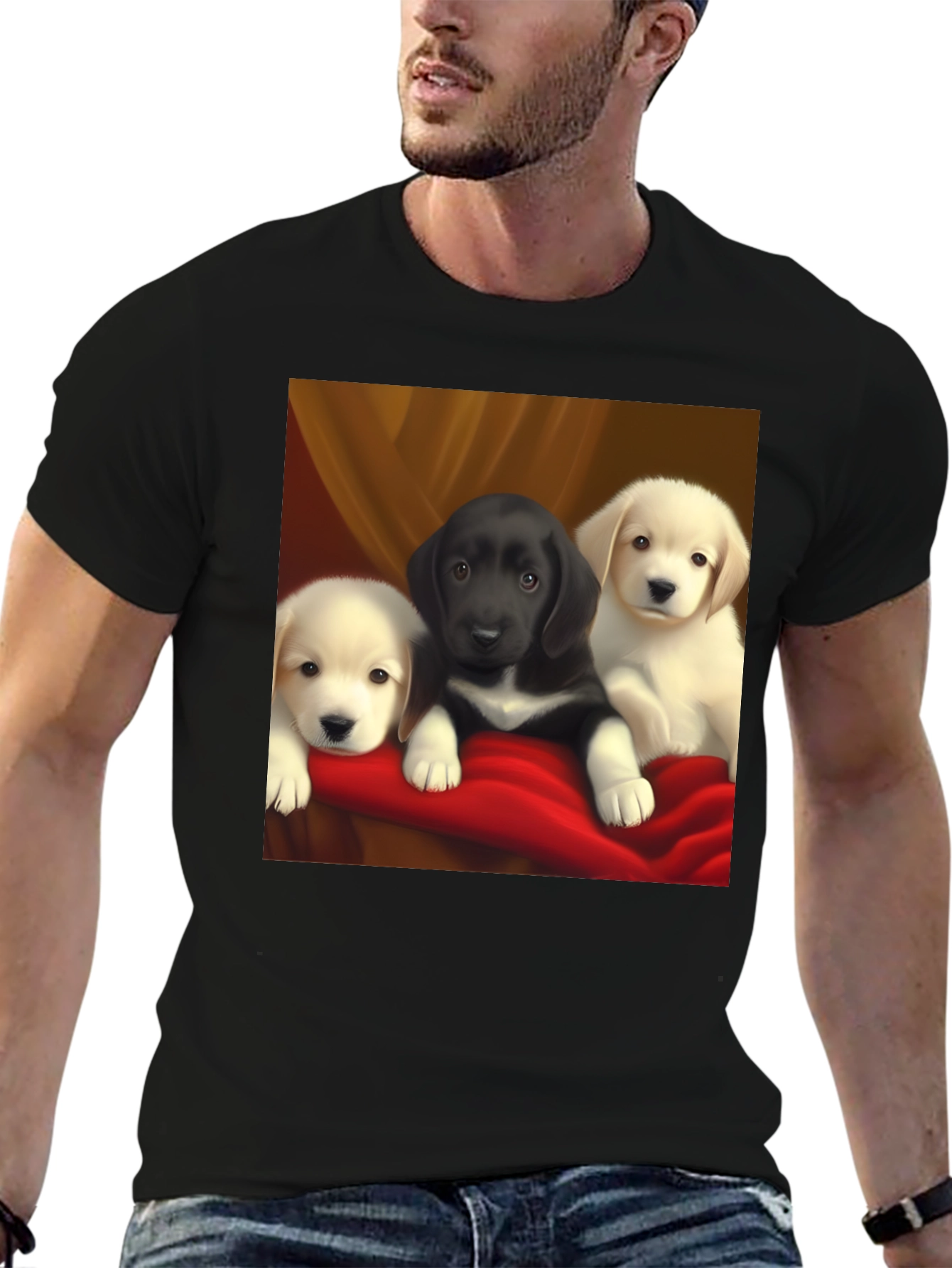 Puppy Trio Graphic Tee - Cute Dog Lover T-Shirt