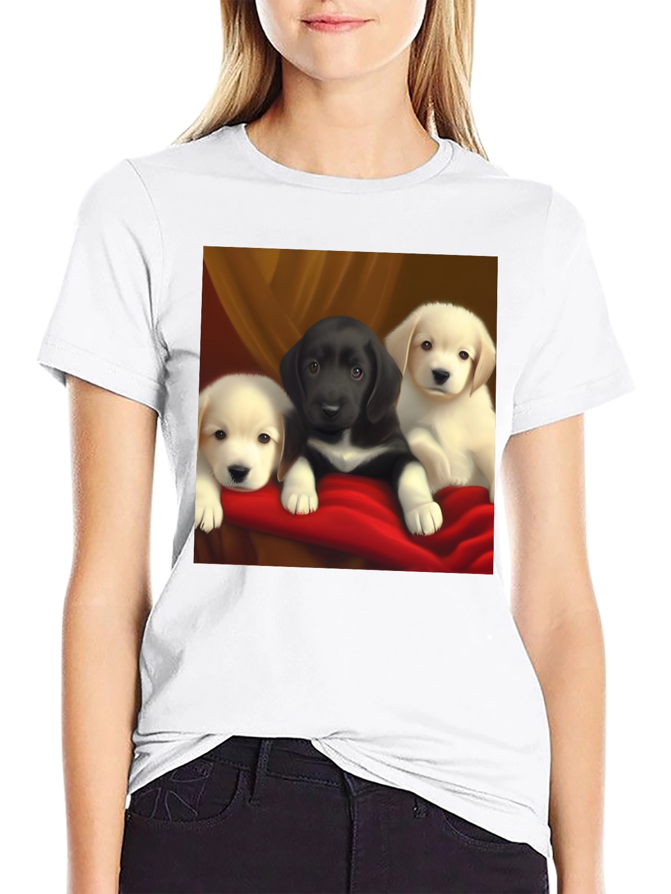 Puppy Trio Graphic Tee - Cute Dog Lover T-Shirt