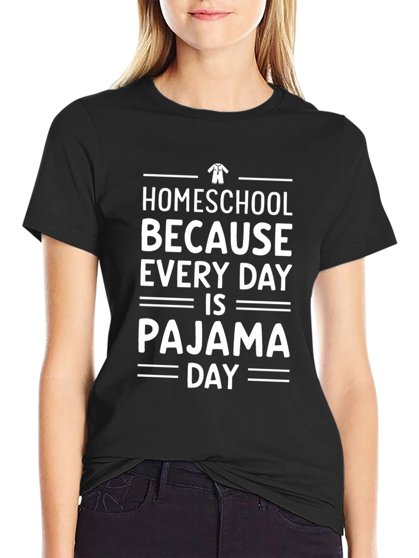 Homeschool Pajama Day T-Shirt Funny Homeschool Tee
