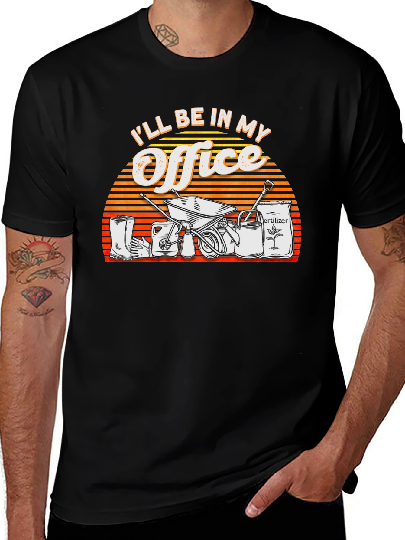 Gardeners Office T-Shirt - Black Cotton Tee