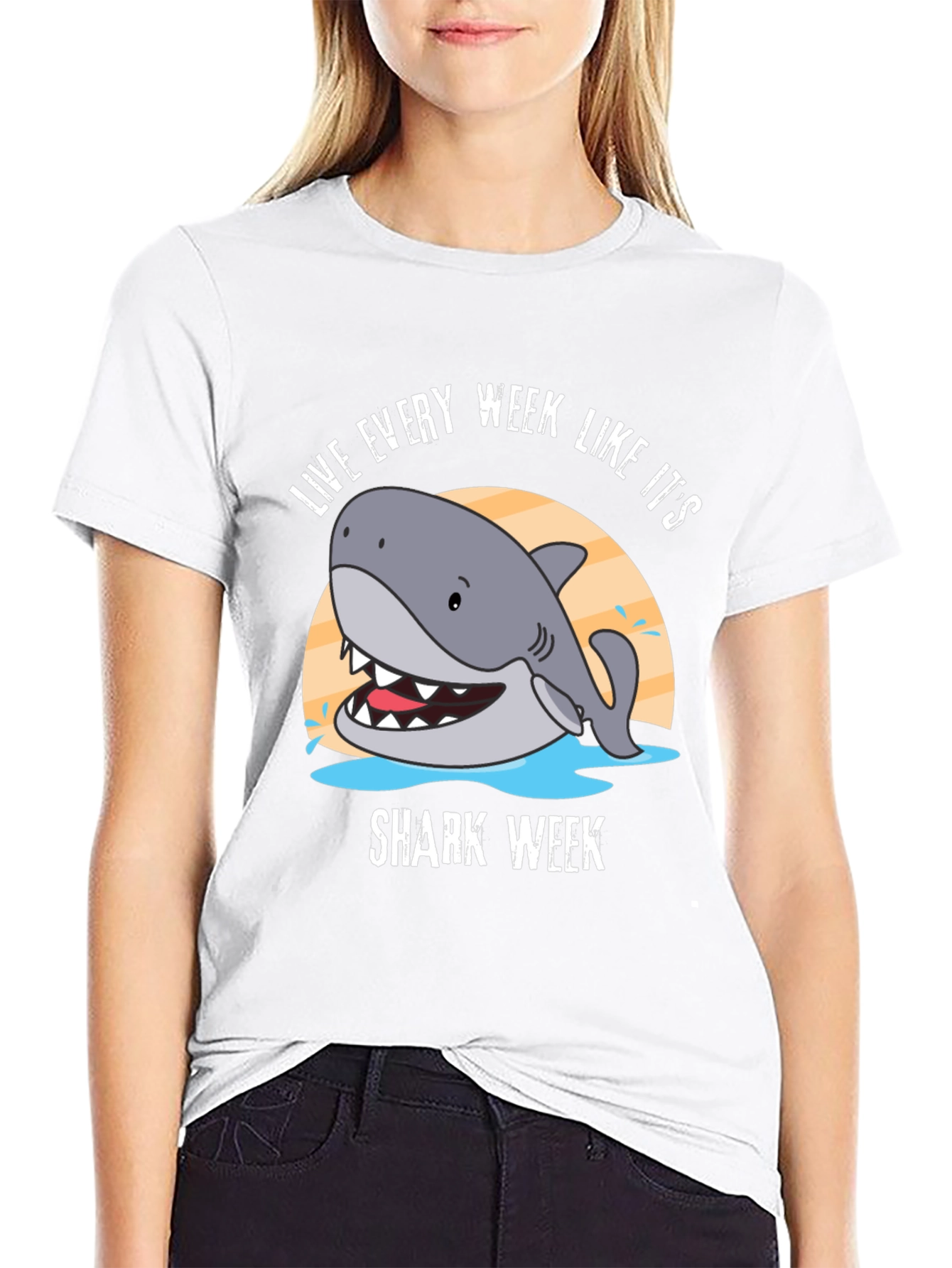 Live Every Week Like Its Shark Week Black T-Shirt